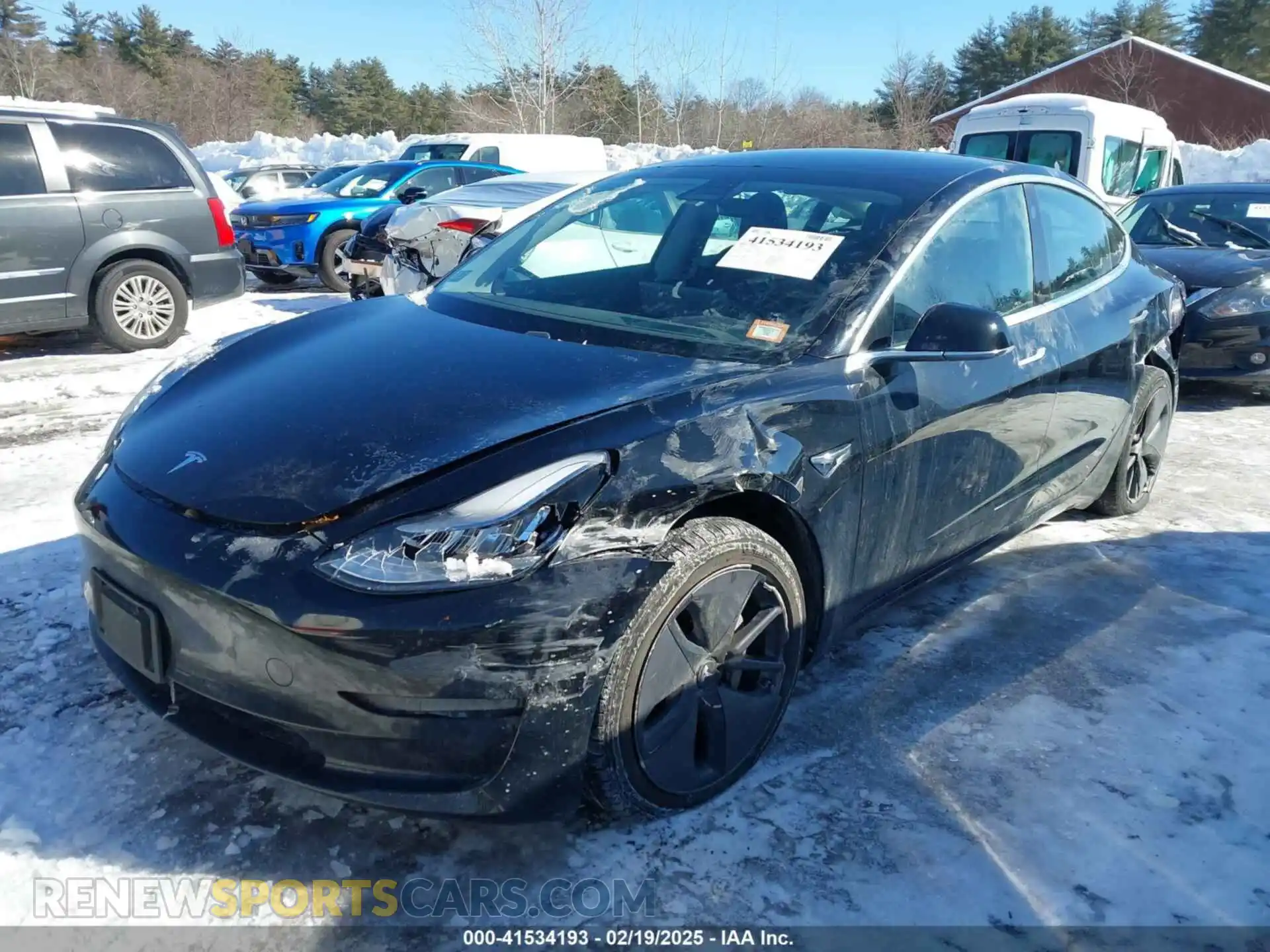 2 Photograph of a damaged car 5YJ3E1EBXLF710463 TESLA MODEL 3 2020