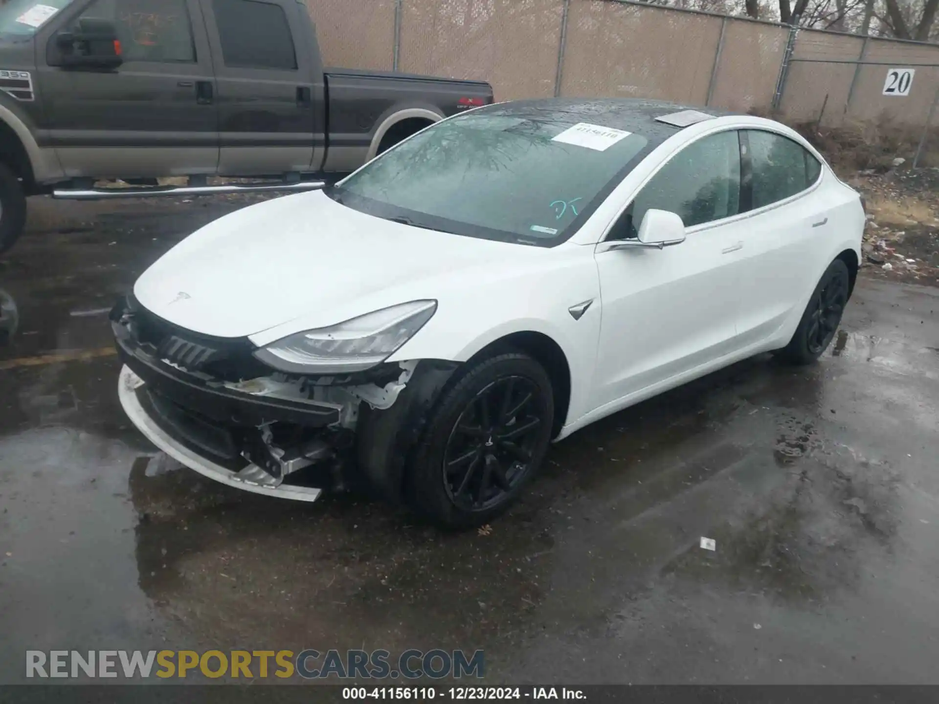2 fotografías del automóvil dañado 5YJ3E1EBXLF711483 TESLA MODEL 3 2020