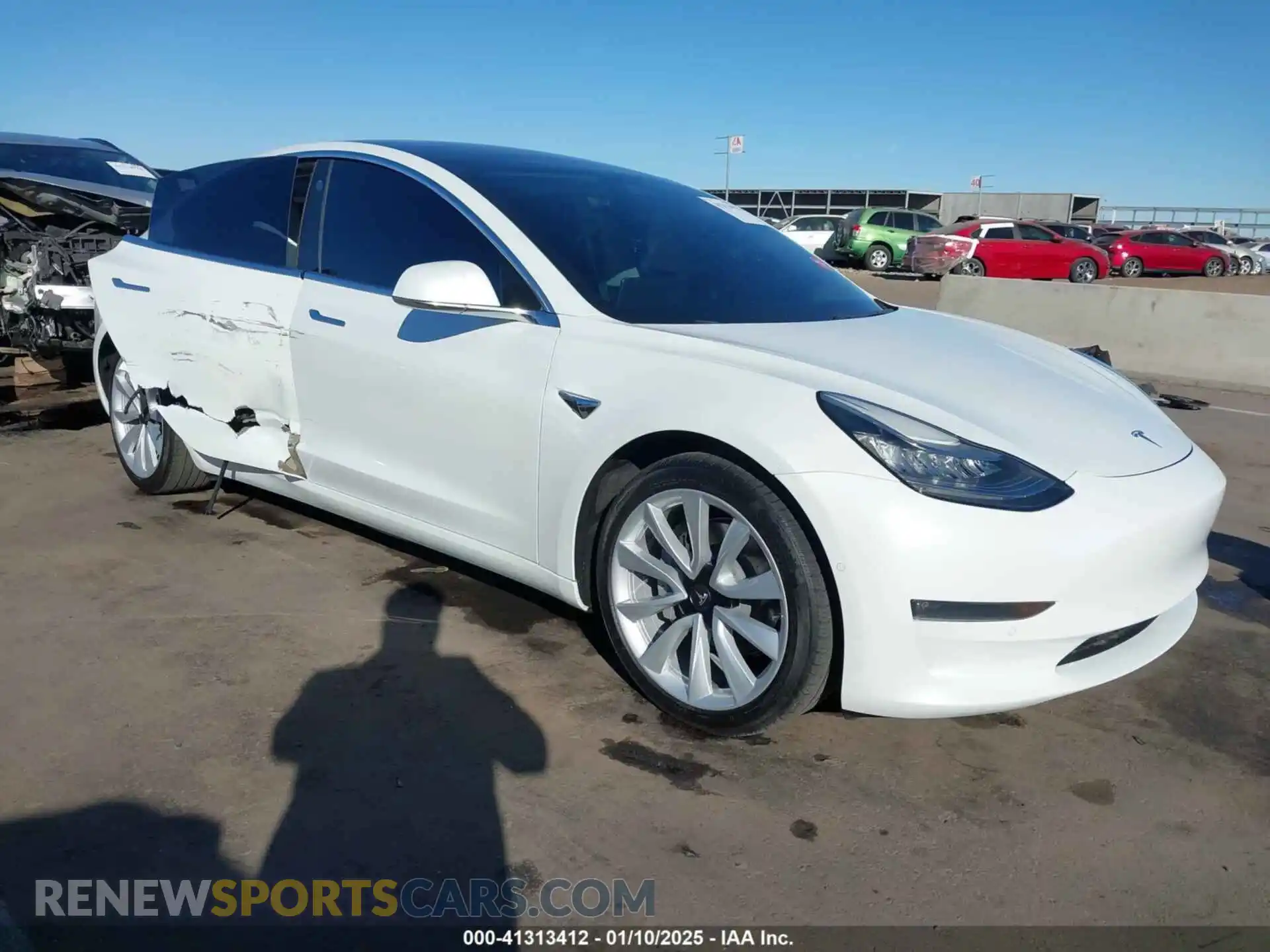 1 Photograph of a damaged car 5YJ3E1EBXLF713024 TESLA MODEL 3 2020