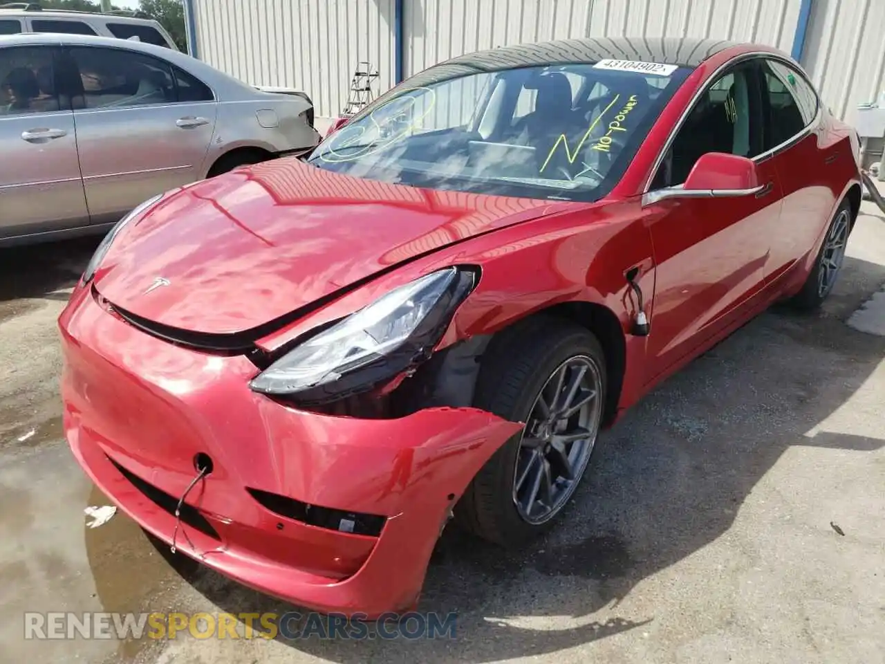 2 Photograph of a damaged car 5YJ3E1EBXLF782991 TESLA MODEL 3 2020