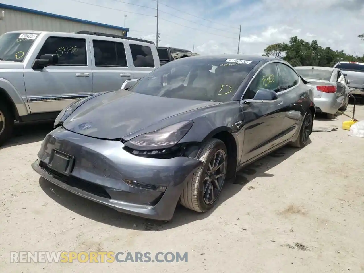 2 Photograph of a damaged car 5YJ3E1EBXLF795711 TESLA MODEL 3 2020