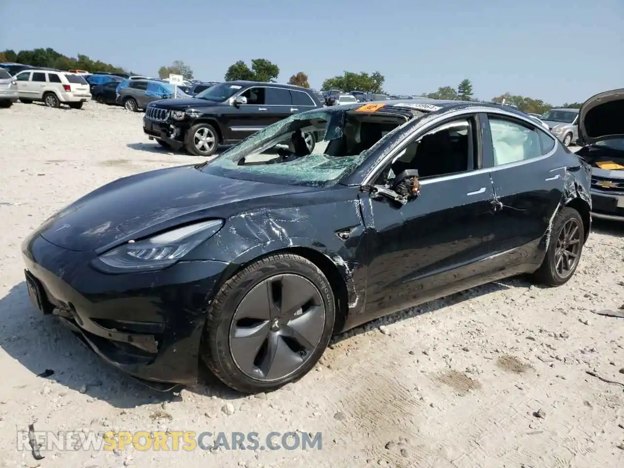 1 Photograph of a damaged car 5YJ3E1EBXLF802916 TESLA MODEL 3 2020