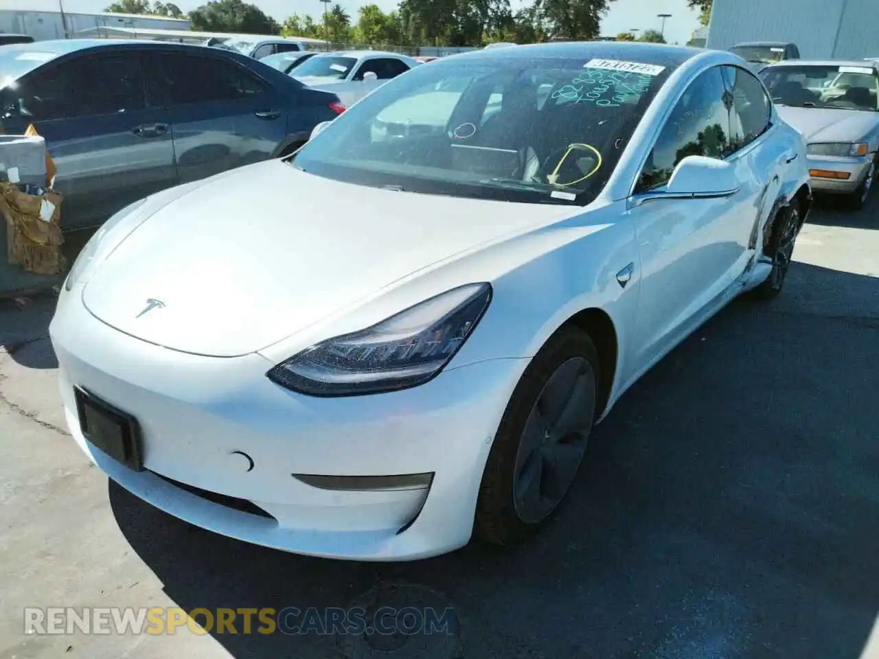 2 Фотография поврежденного автомобиля 5YJ3E1EBXLF807677 TESLA MODEL 3 2020