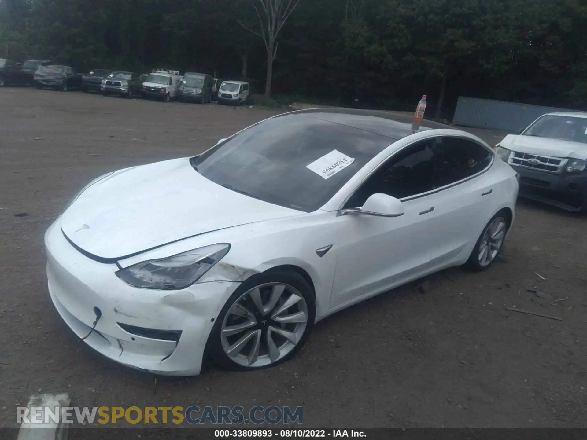 2 Photograph of a damaged car 5YJ3E1EC0LF587037 TESLA MODEL 3 2020