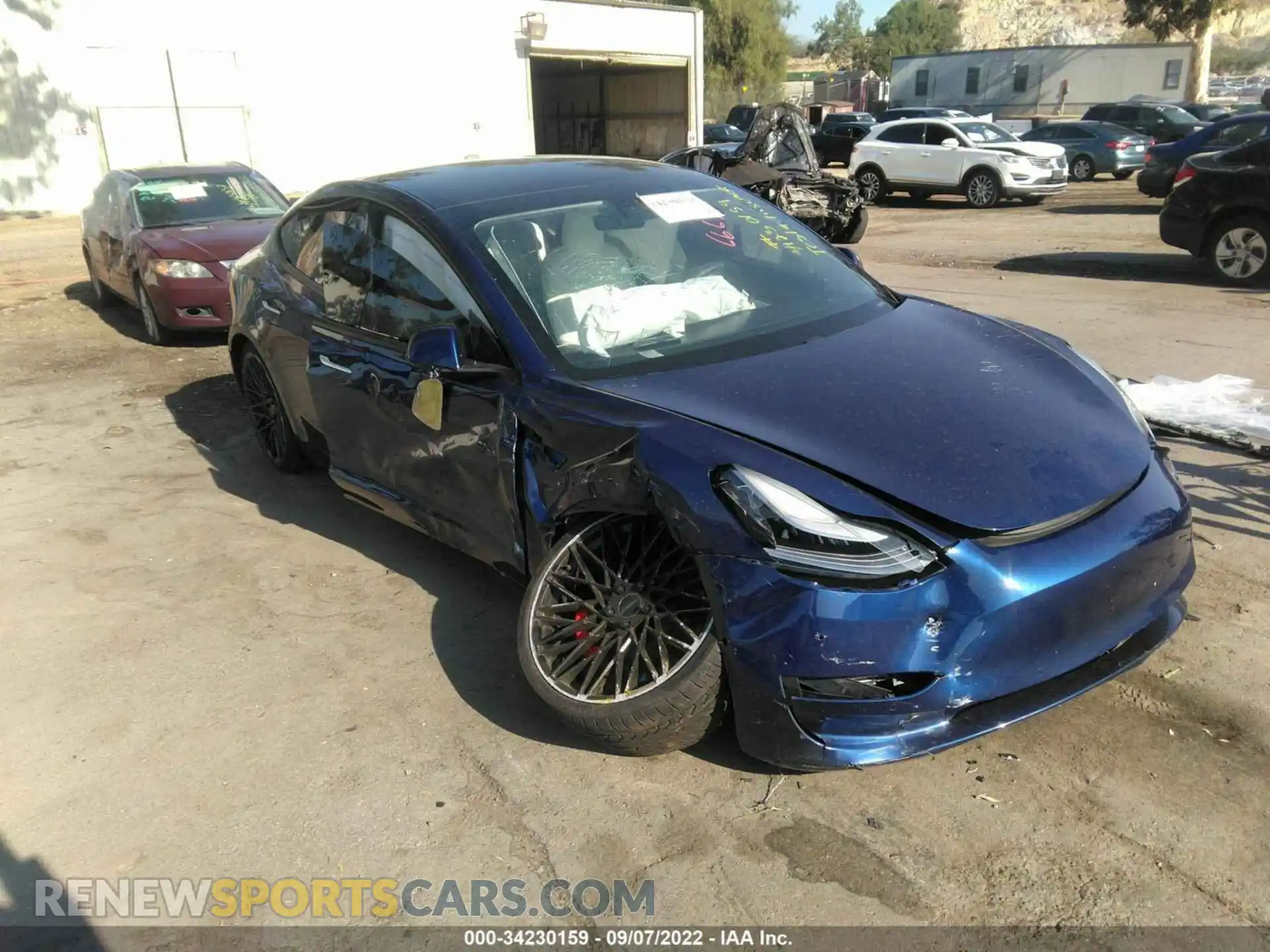 1 Photograph of a damaged car 5YJ3E1EC0LF796469 TESLA MODEL 3 2020