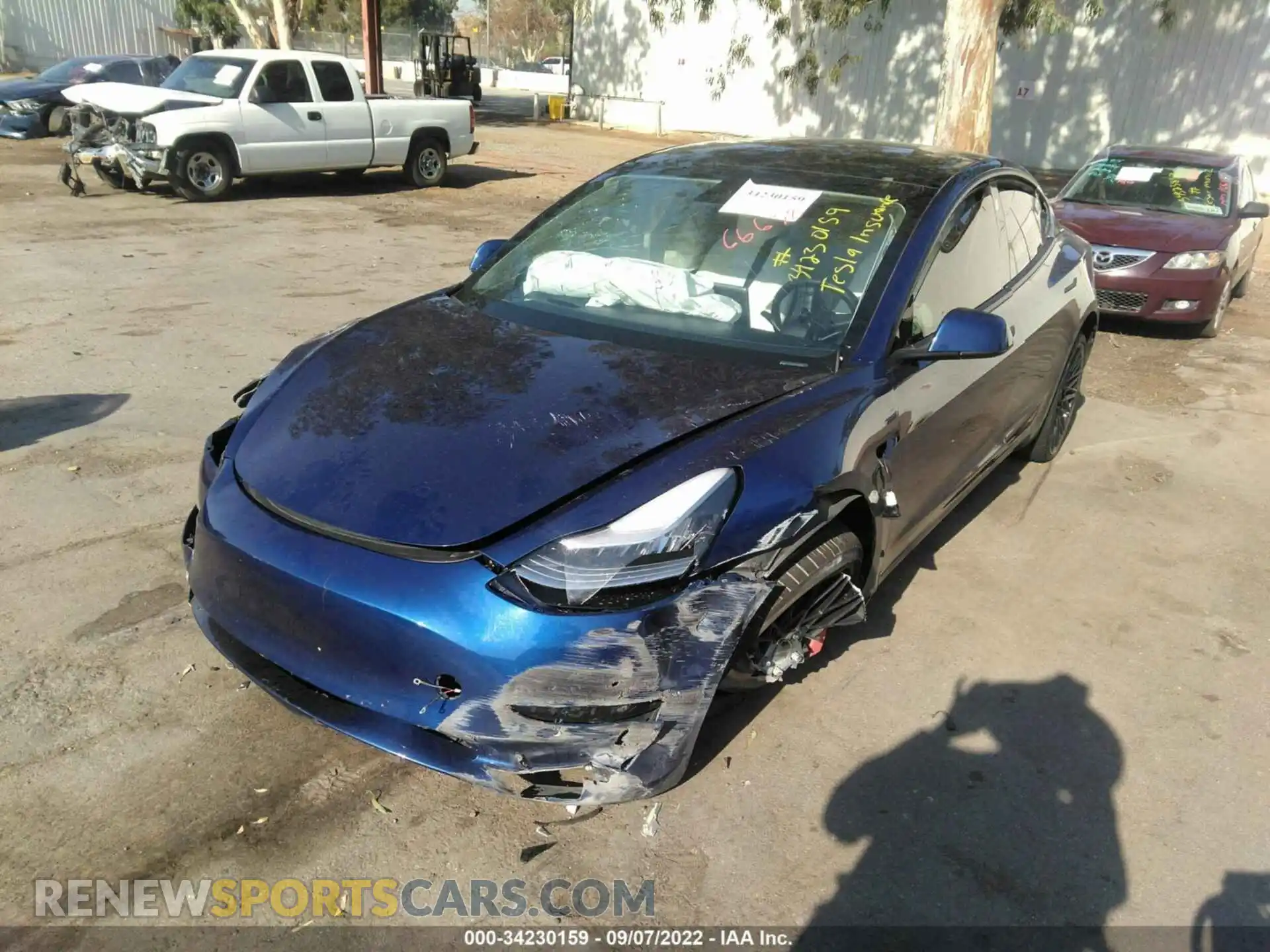 2 Photograph of a damaged car 5YJ3E1EC0LF796469 TESLA MODEL 3 2020