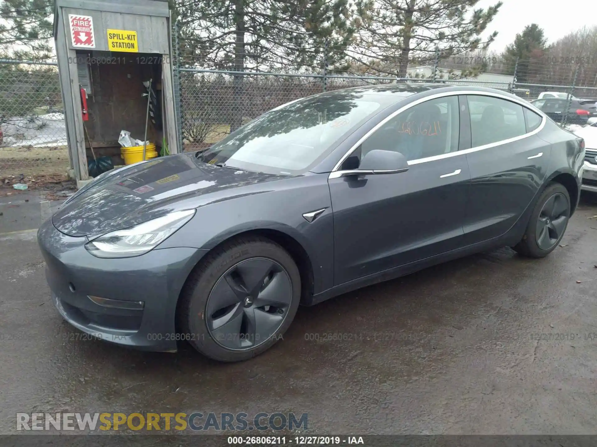2 fotografías del automóvil dañado 5YJ3E1EC1LF586205 TESLA MODEL 3 2020