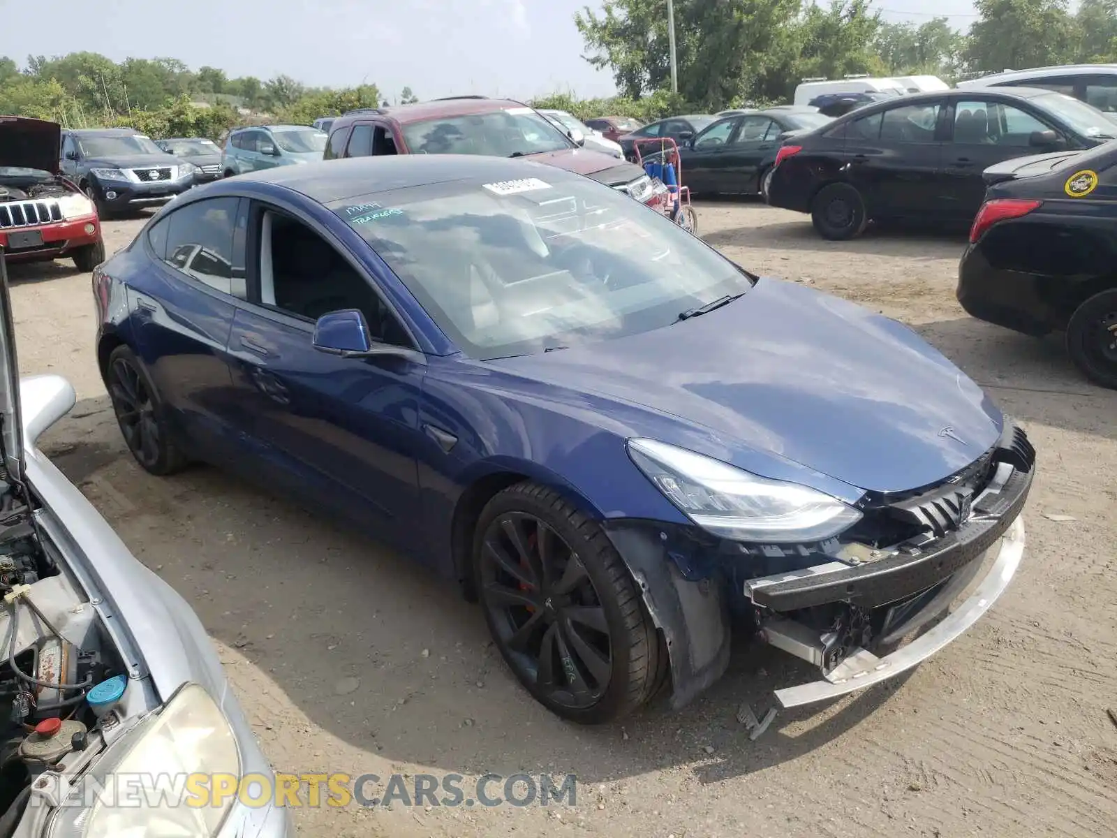 1 Photograph of a damaged car 5YJ3E1EC1LF603097 TESLA MODEL 3 2020