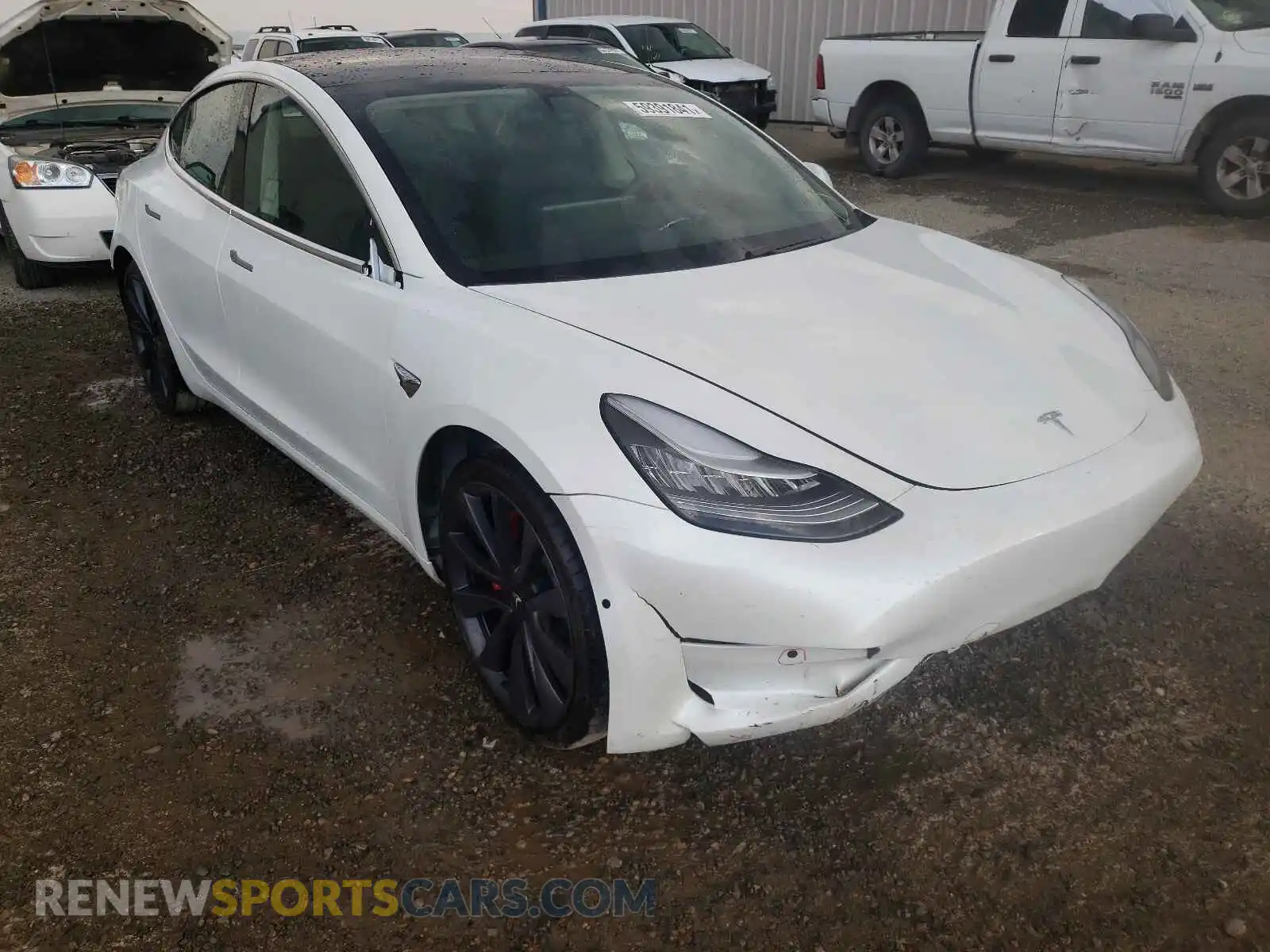 1 Photograph of a damaged car 5YJ3E1EC1LF623883 TESLA MODEL 3 2020