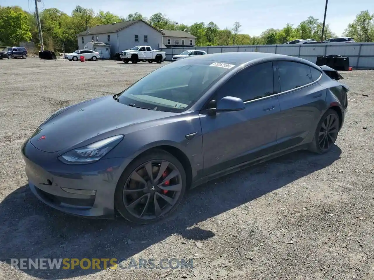 1 Photograph of a damaged car 5YJ3E1EC1LF713406 TESLA MODEL 3 2020