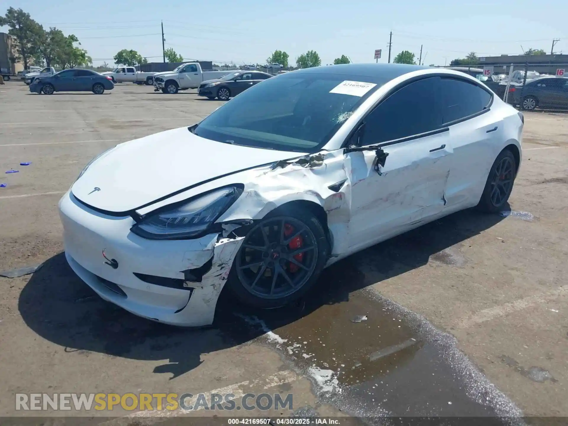 2 Photograph of a damaged car 5YJ3E1EC2LF601990 TESLA MODEL 3 2020