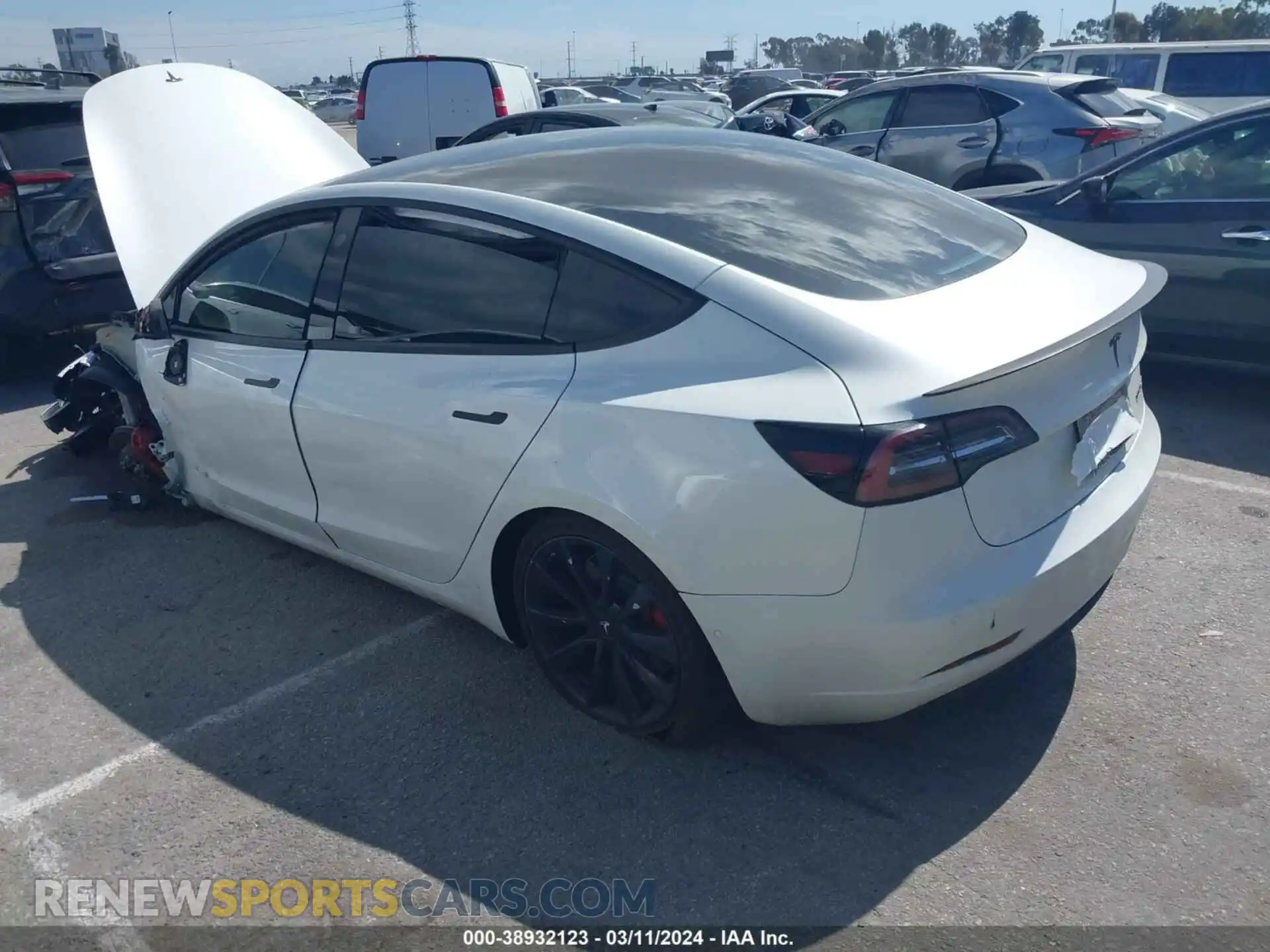 3 Photograph of a damaged car 5YJ3E1EC2LF627537 TESLA MODEL 3 2020