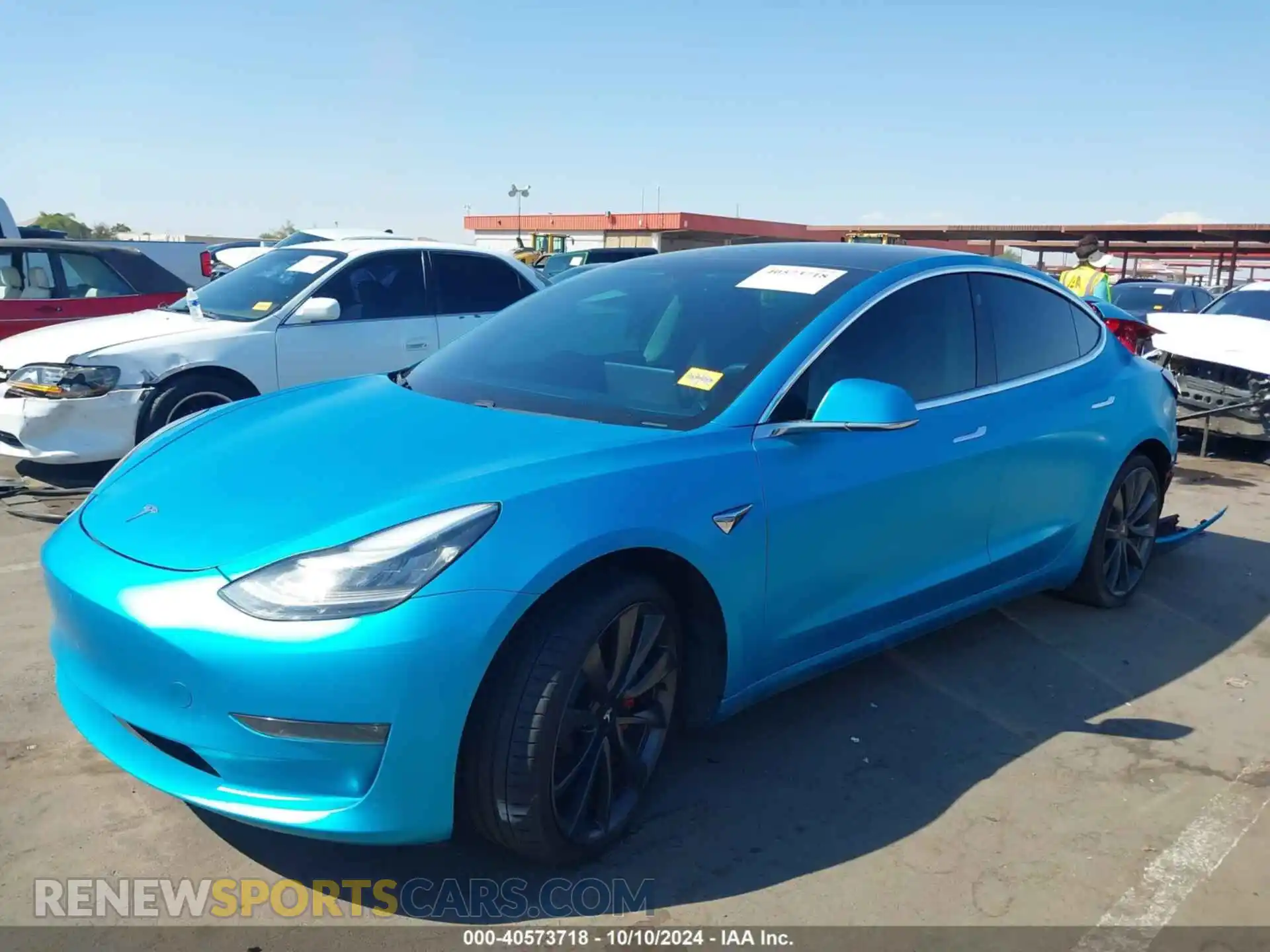 2 Photograph of a damaged car 5YJ3E1EC2LF641101 TESLA MODEL 3 2020