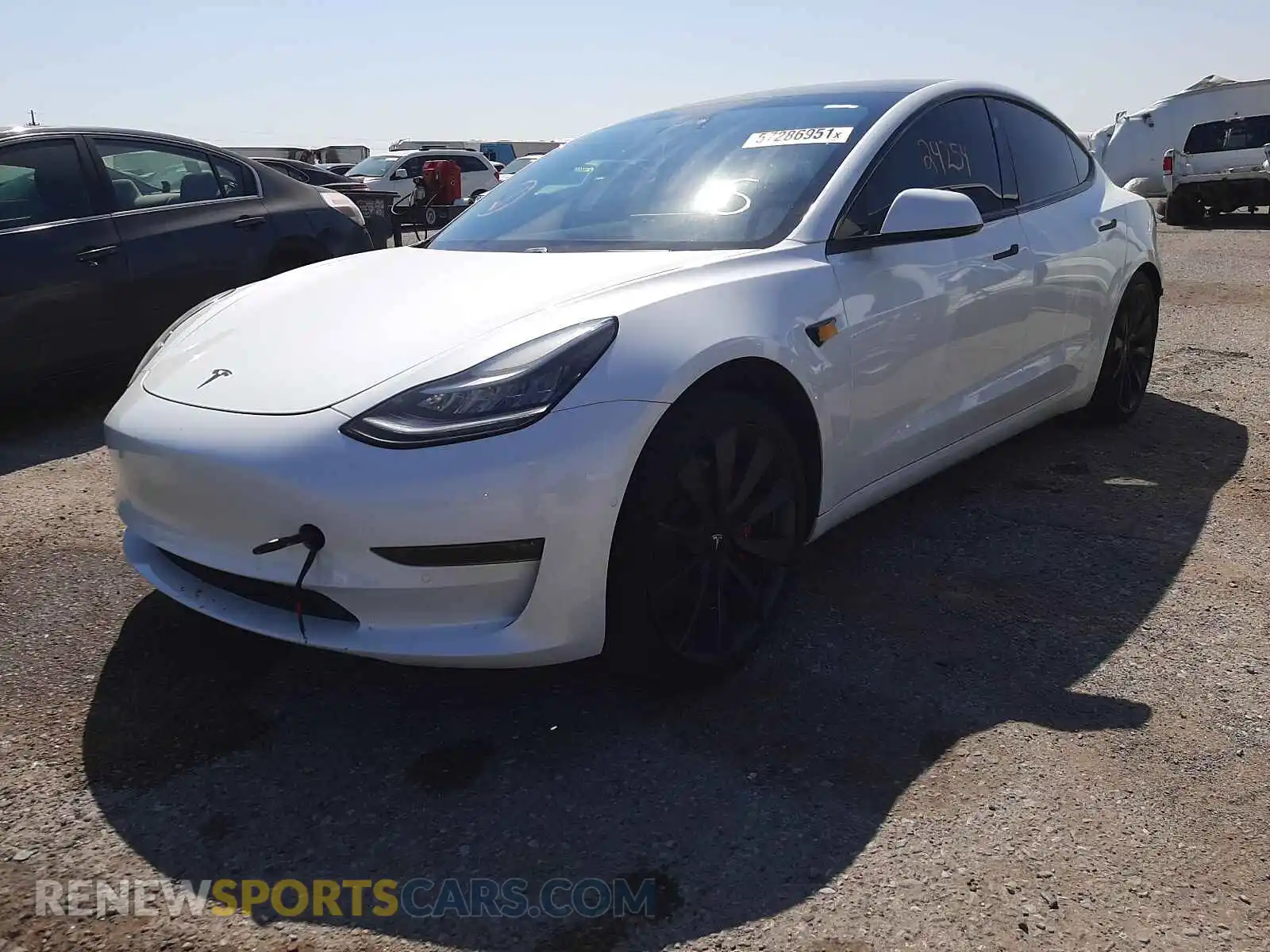 2 Photograph of a damaged car 5YJ3E1EC2LF642099 TESLA MODEL 3 2020