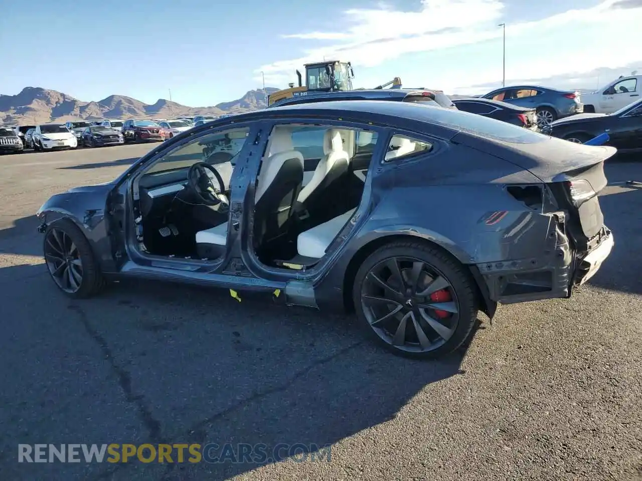 2 Photograph of a damaged car 5YJ3E1EC2LF742414 TESLA MODEL 3 2020