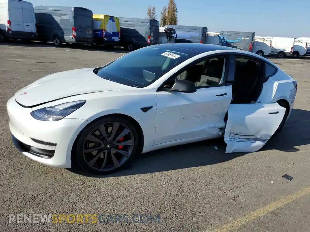1 Photograph of a damaged car 5YJ3E1EC3LF714184 TESLA MODEL 3 2020