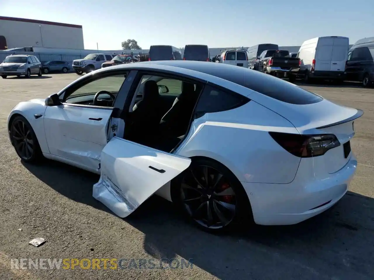 2 Photograph of a damaged car 5YJ3E1EC3LF714184 TESLA MODEL 3 2020