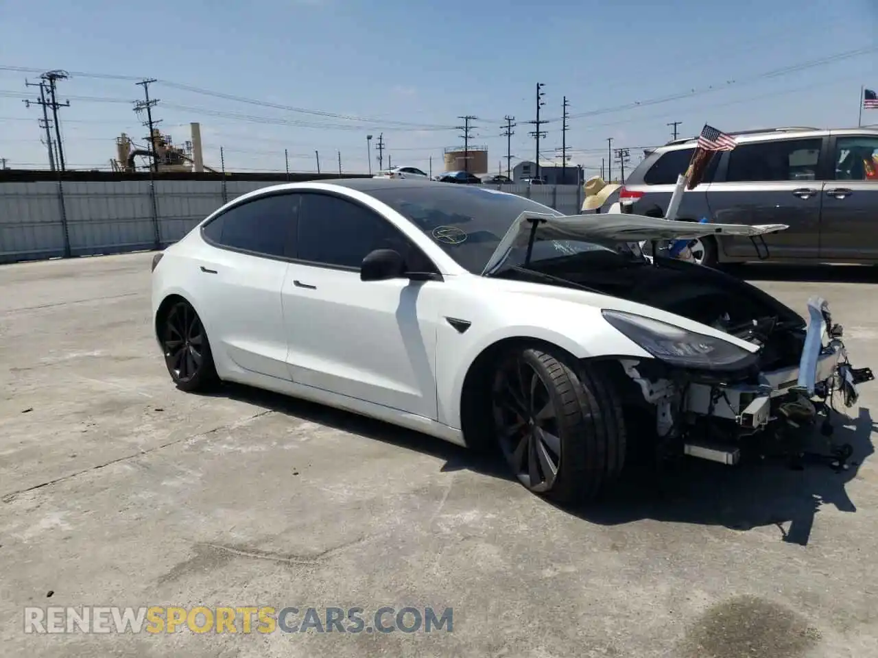 1 Photograph of a damaged car 5YJ3E1EC3LF805519 TESLA MODEL 3 2020