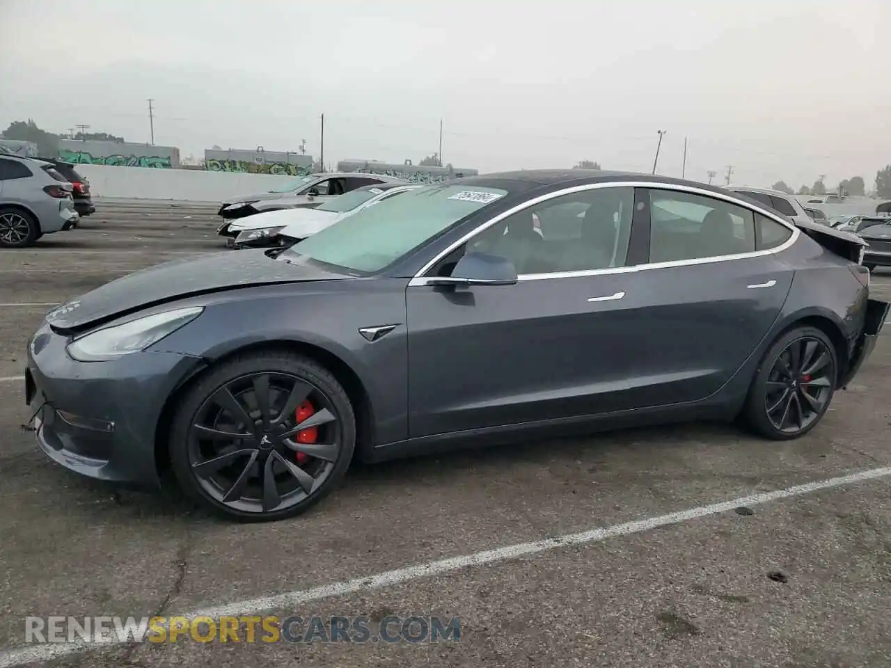 1 Photograph of a damaged car 5YJ3E1EC4LF646946 TESLA MODEL 3 2020