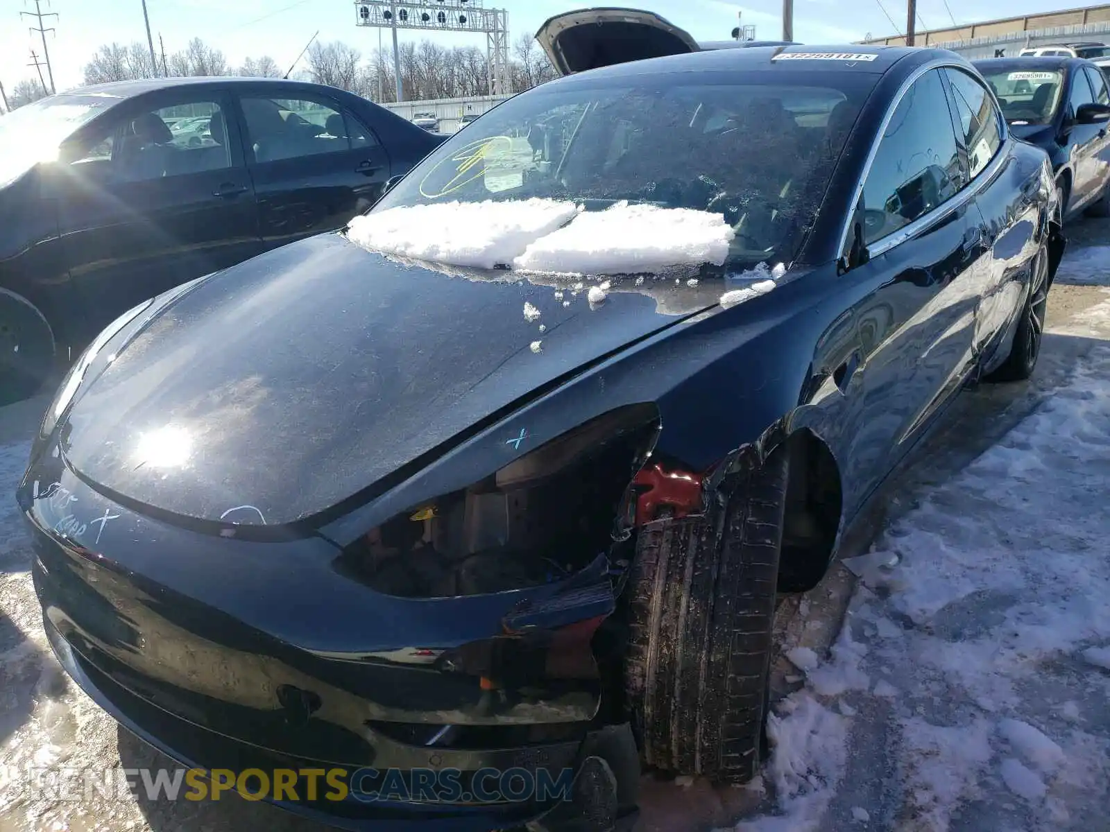 2 Photograph of a damaged car 5YJ3E1EC4LF796183 TESLA MODEL 3 2020