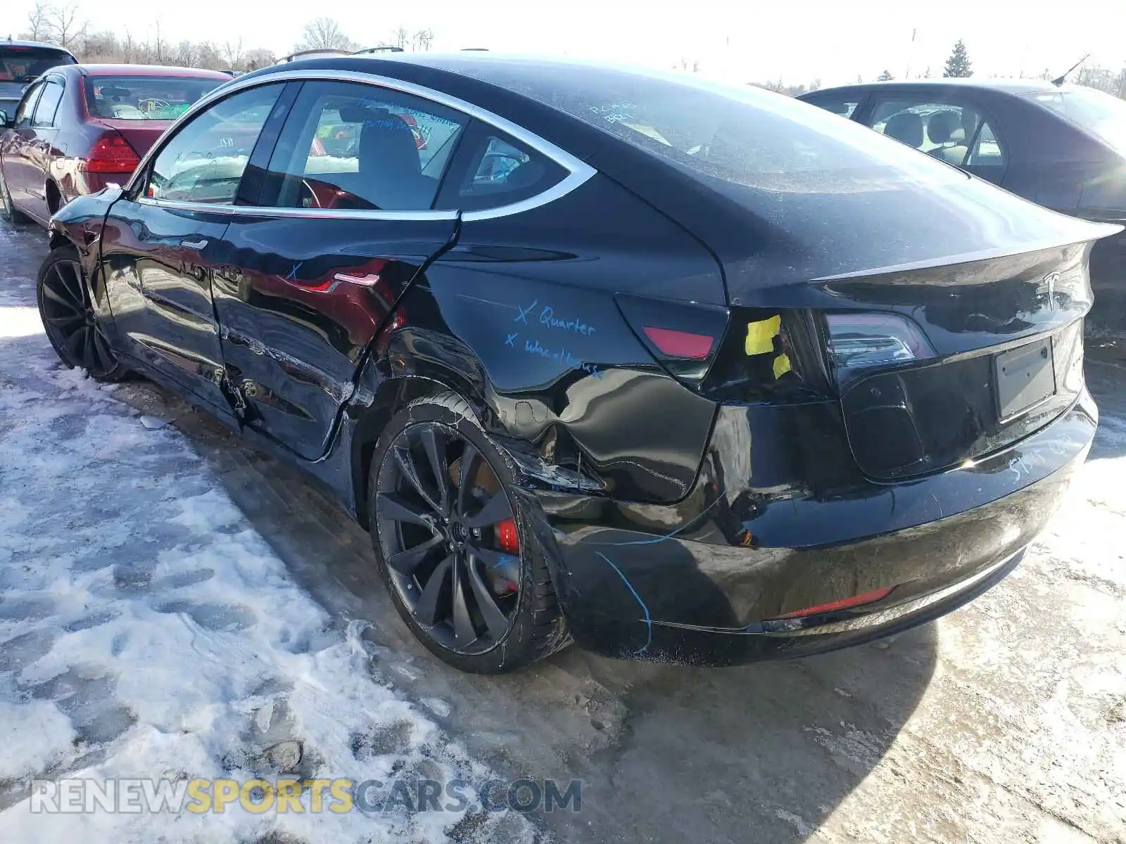 3 Photograph of a damaged car 5YJ3E1EC4LF796183 TESLA MODEL 3 2020