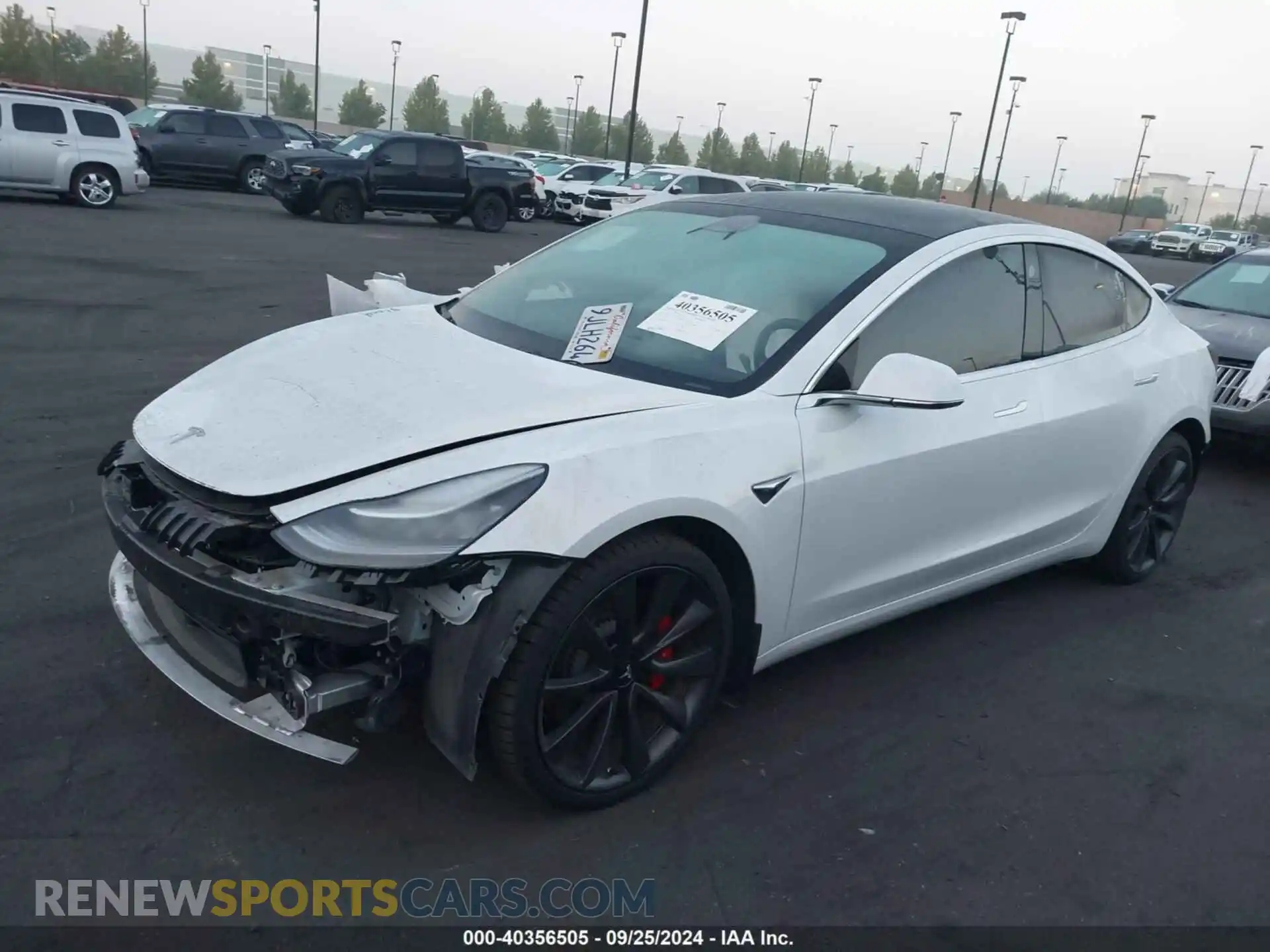 2 Photograph of a damaged car 5YJ3E1EC5LF642243 TESLA MODEL 3 2020