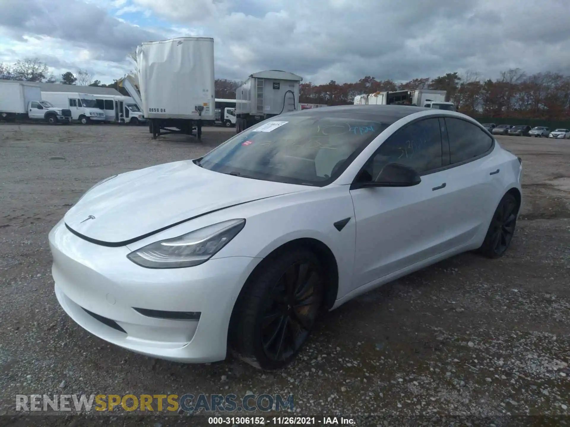 2 Photograph of a damaged car 5YJ3E1EC5LF720746 TESLA MODEL 3 2020