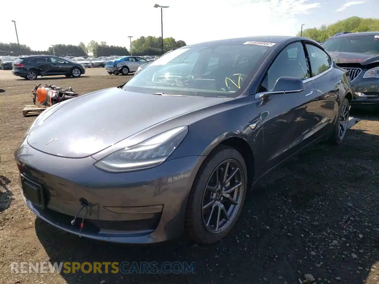 2 Photograph of a damaged car 5YJ3E1EC6LF586314 TESLA MODEL 3 2020