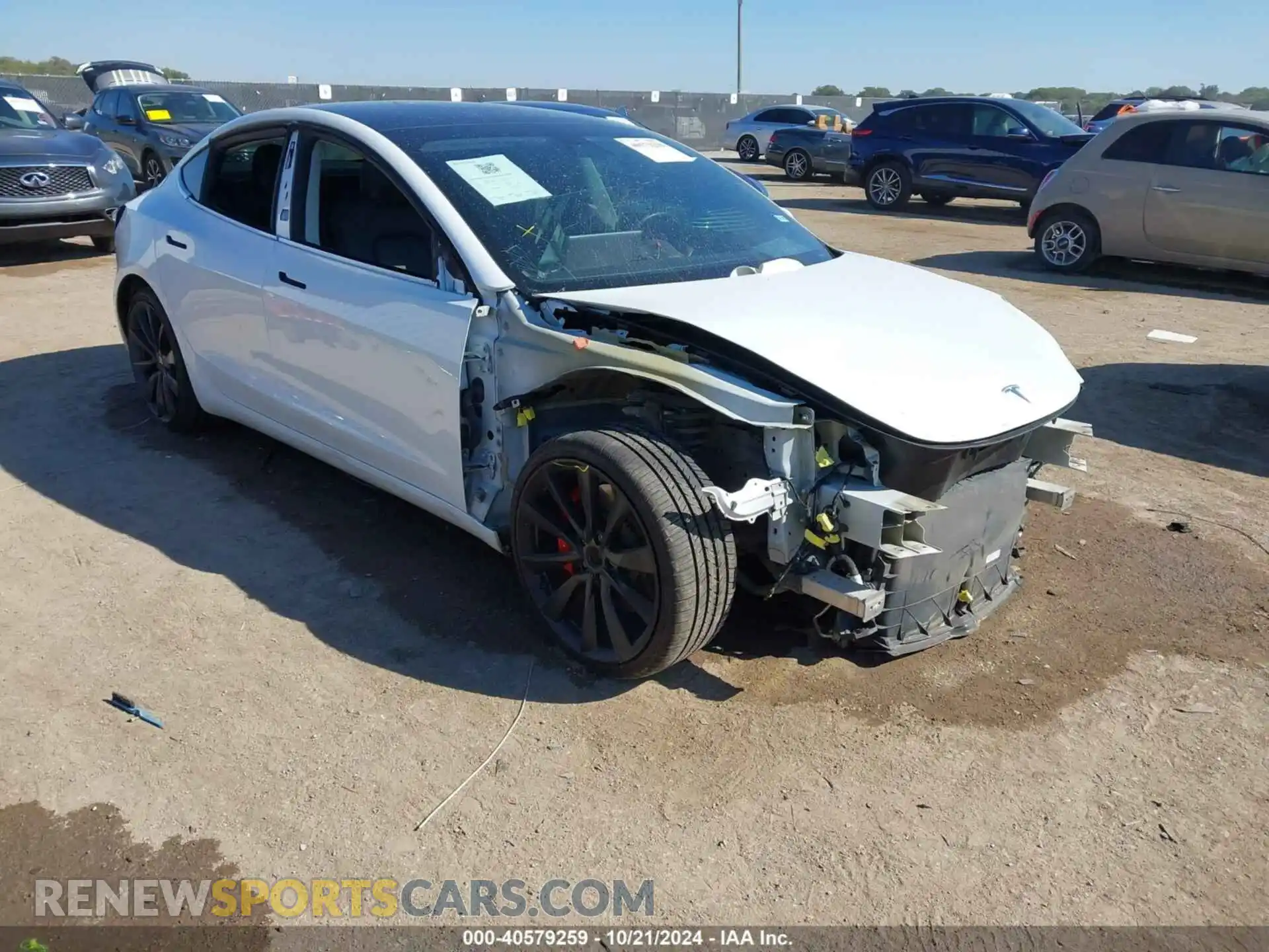 1 Photograph of a damaged car 5YJ3E1EC6LF623992 TESLA MODEL 3 2020