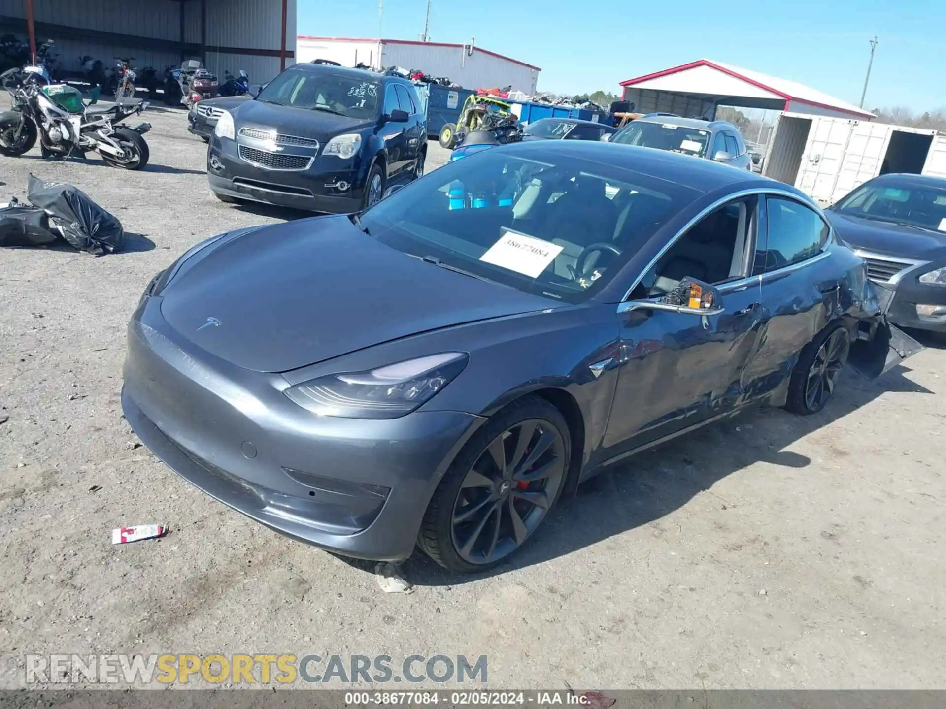 2 Photograph of a damaged car 5YJ3E1EC6LF646902 TESLA MODEL 3 2020