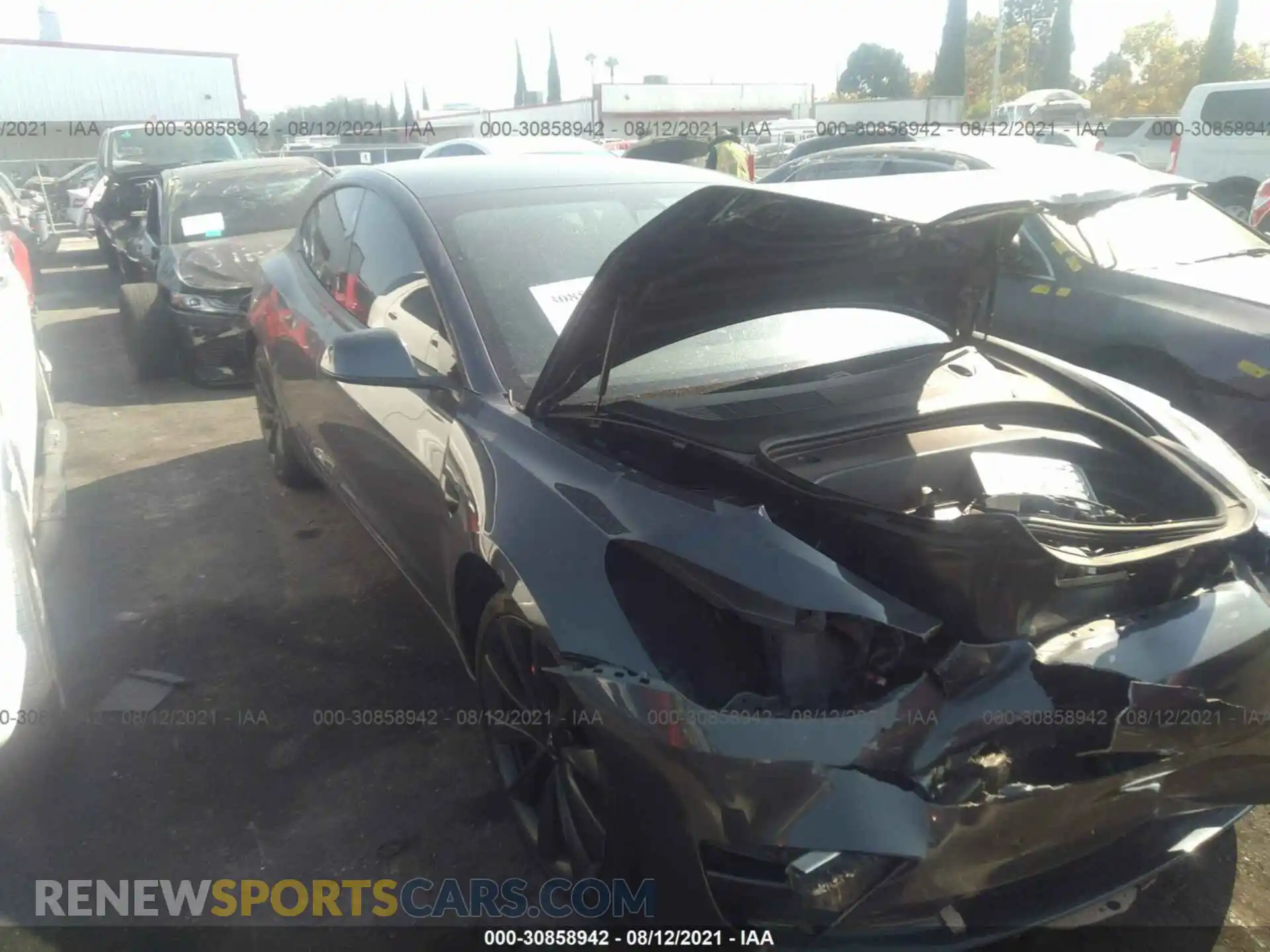 1 Photograph of a damaged car 5YJ3E1EC6LF796203 TESLA MODEL 3 2020