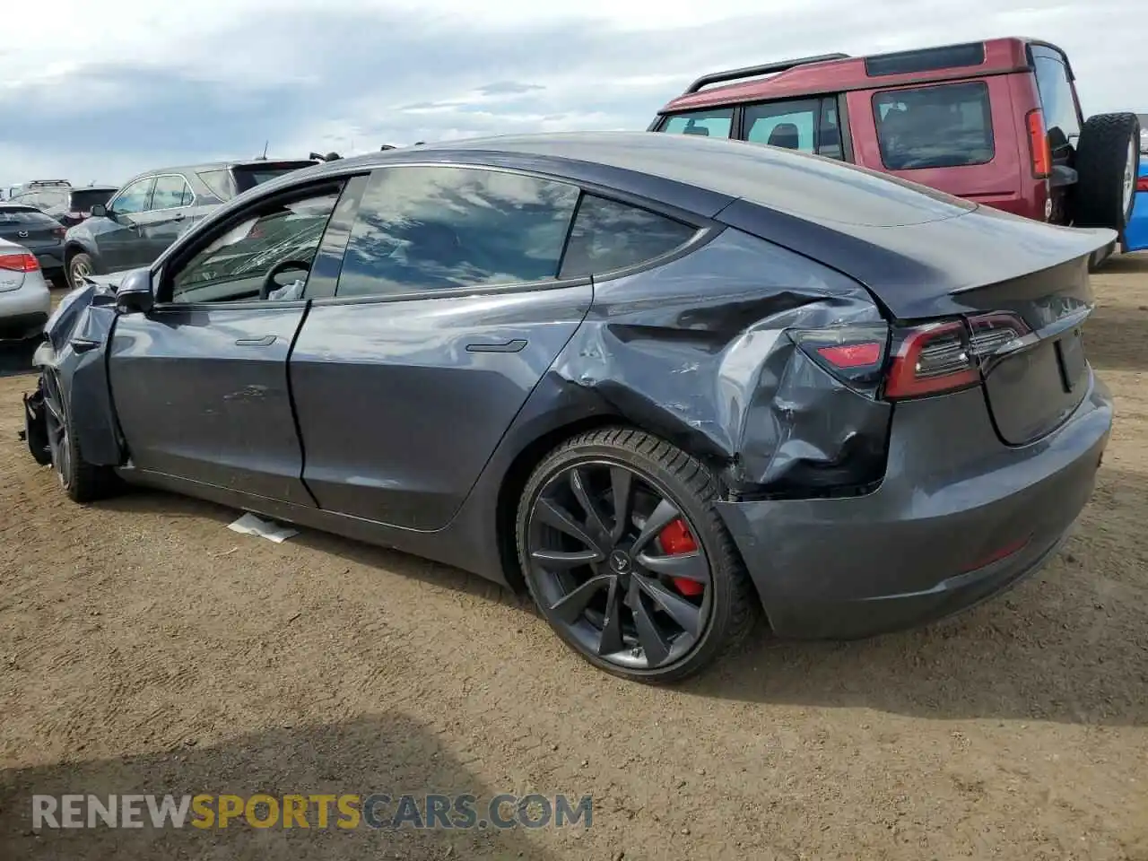 2 Photograph of a damaged car 5YJ3E1EC6LF805384 TESLA MODEL 3 2020
