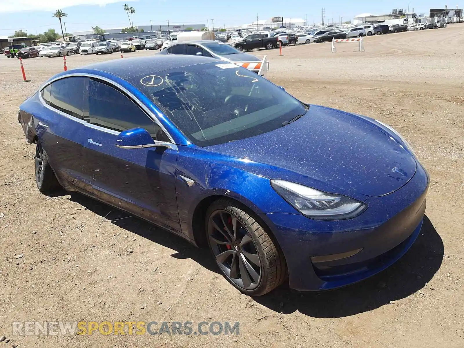 1 Photograph of a damaged car 5YJ3E1EC7LF603184 TESLA MODEL 3 2020