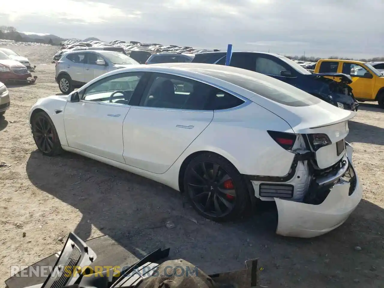 2 Photograph of a damaged car 5YJ3E1EC7LF714348 TESLA MODEL 3 2020