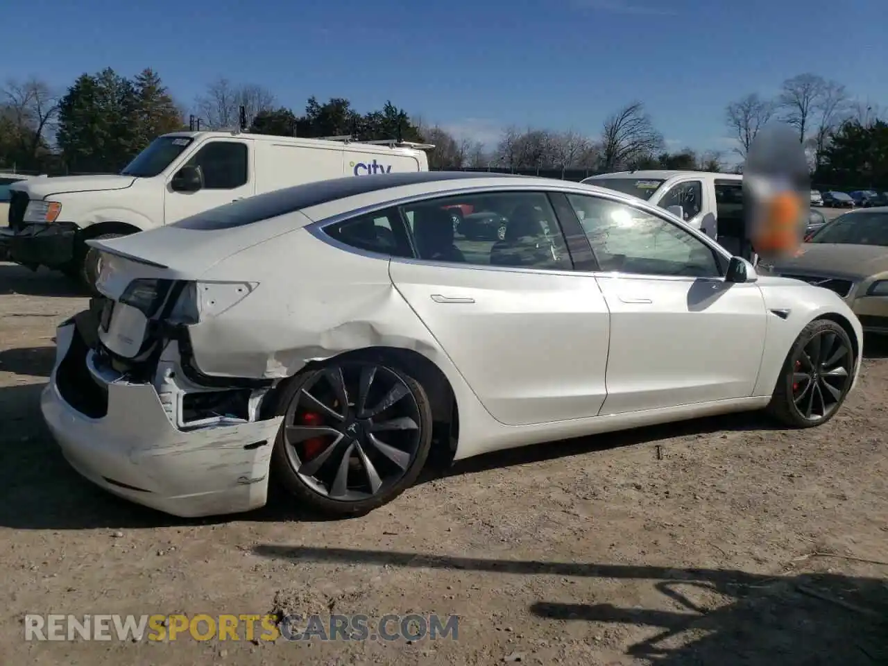 3 Photograph of a damaged car 5YJ3E1EC7LF714348 TESLA MODEL 3 2020