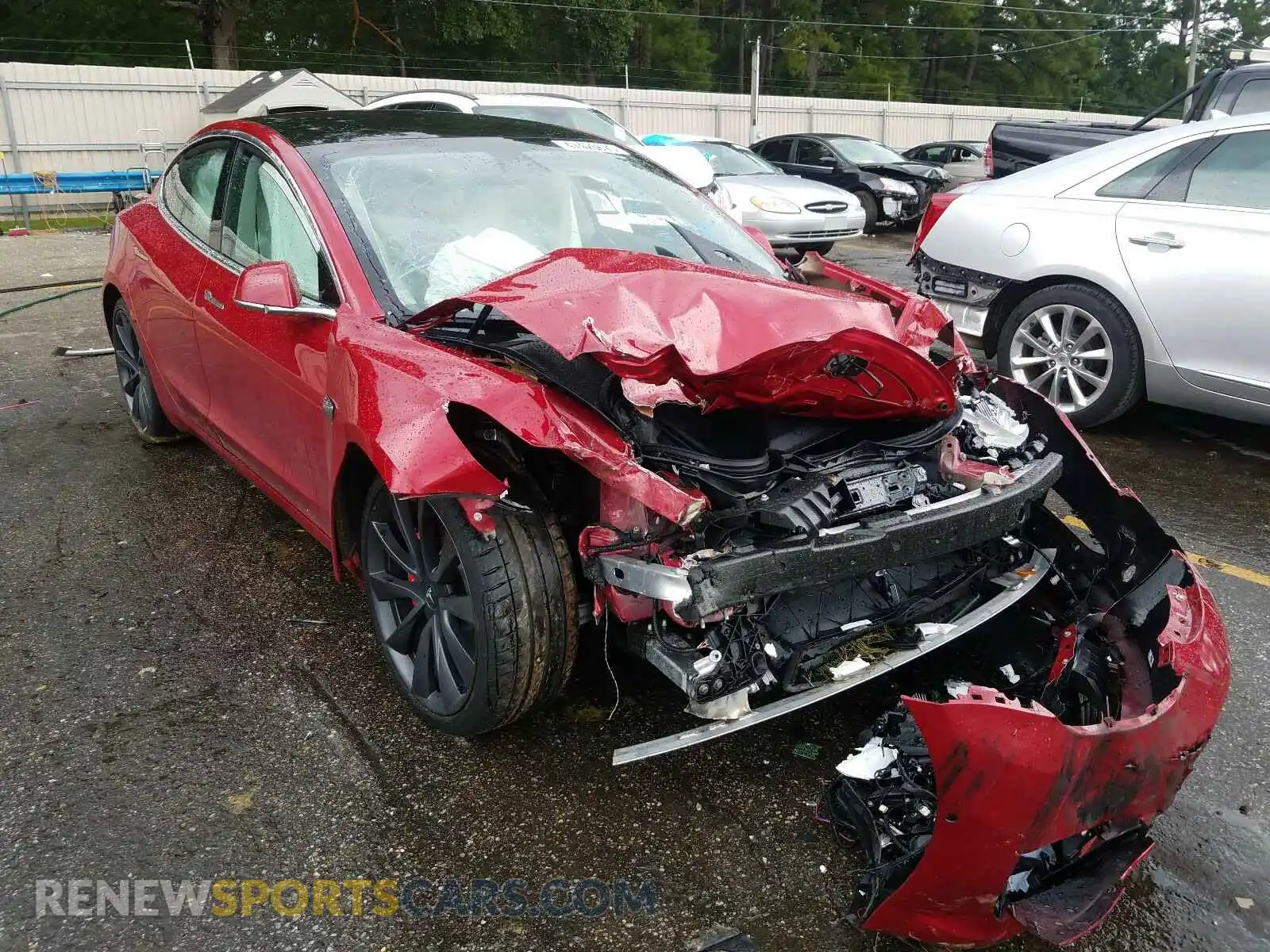 1 Photograph of a damaged car 5YJ3E1EC7LF736379 TESLA MODEL 3 2020
