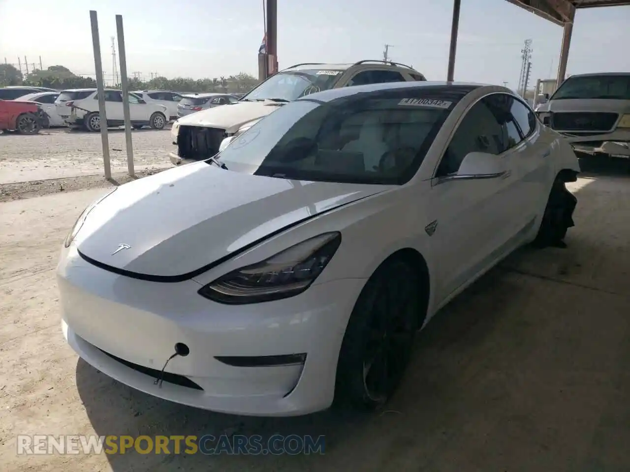 2 Photograph of a damaged car 5YJ3E1EC7LF774999 TESLA MODEL 3 2020