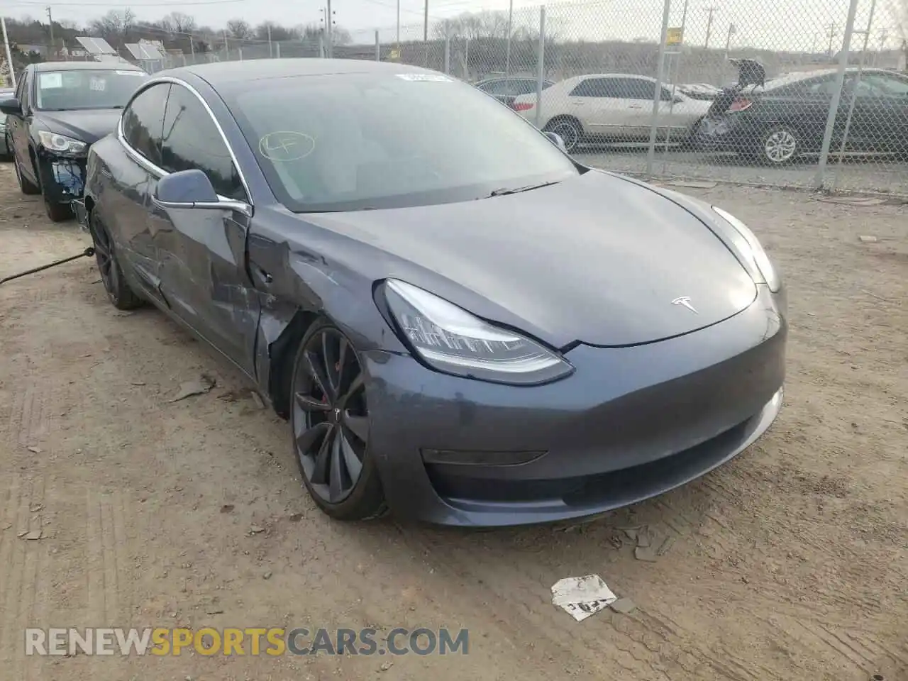 1 Photograph of a damaged car 5YJ3E1EC8LF647288 TESLA MODEL 3 2020