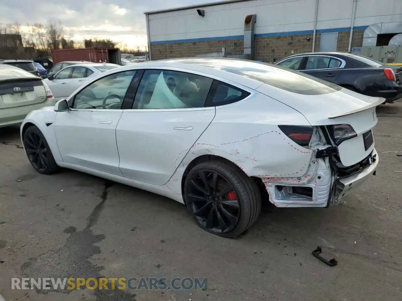 2 Photograph of a damaged car 5YJ3E1EC8LF719235 TESLA MODEL 3 2020