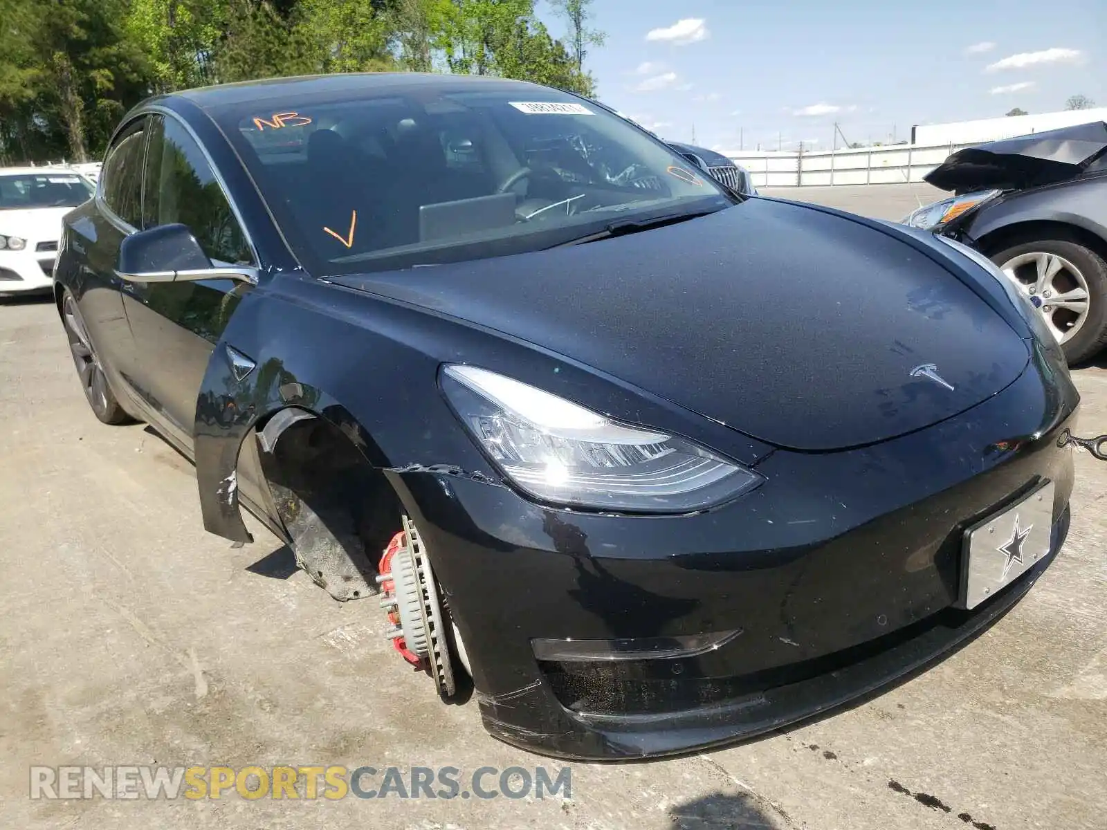 1 Photograph of a damaged car 5YJ3E1EC8LF736102 TESLA MODEL 3 2020