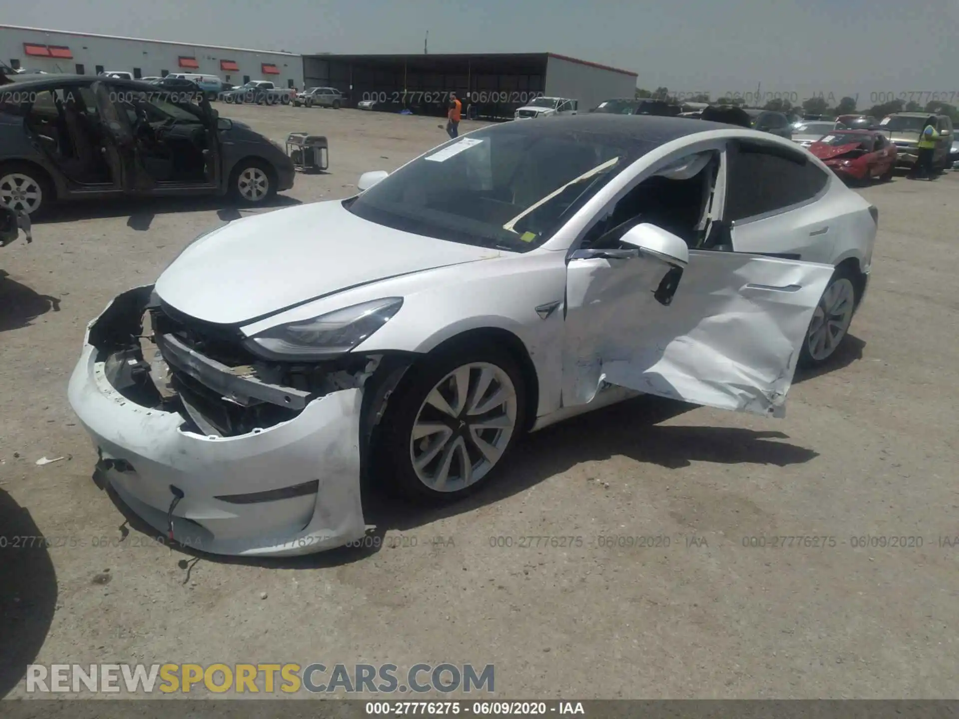 2 Photograph of a damaged car 5YJ3E1EC9LF587103 TESLA MODEL 3 2020