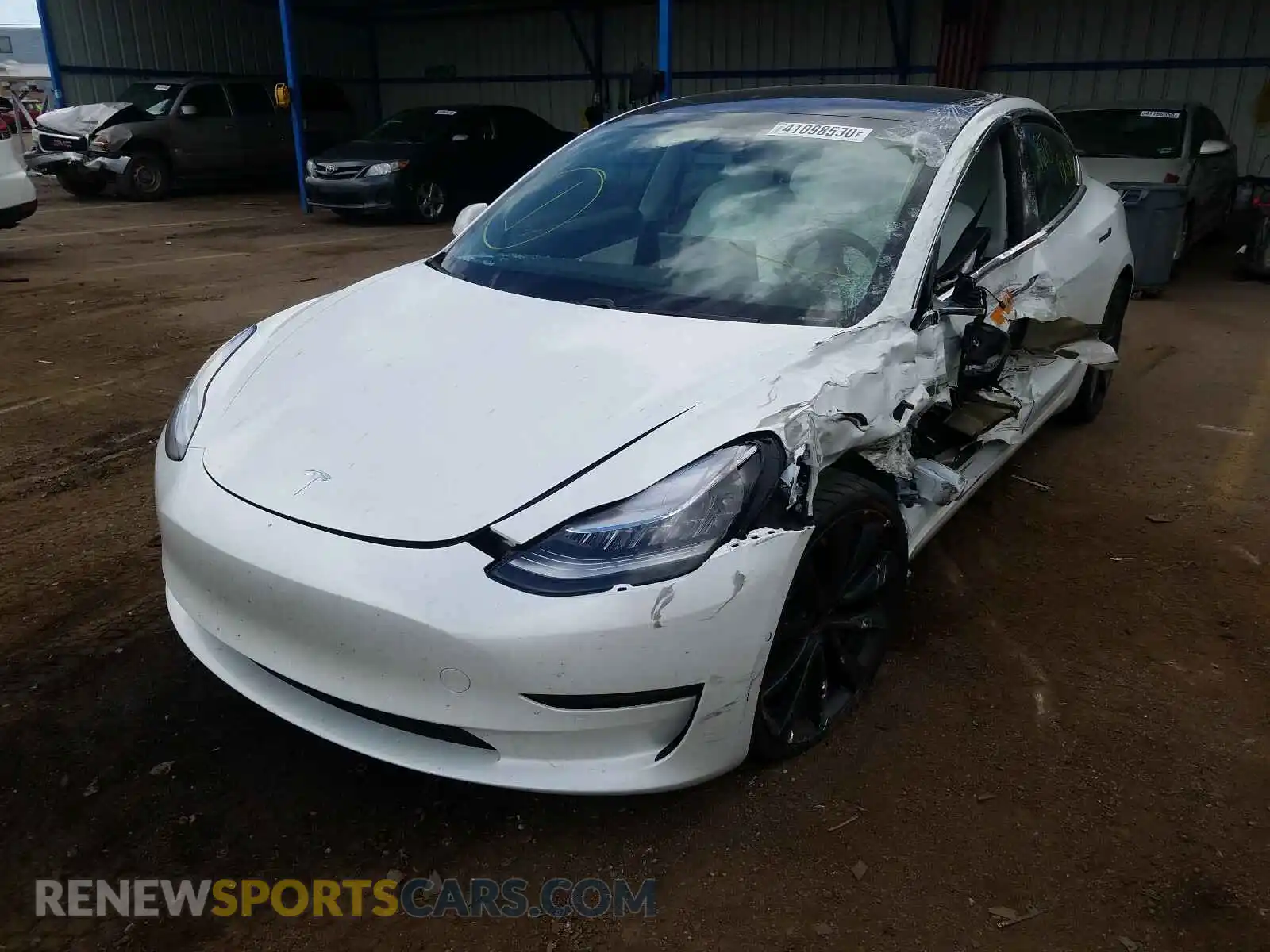 2 Photograph of a damaged car 5YJ3E1EC9LF624702 TESLA MODEL 3 2020