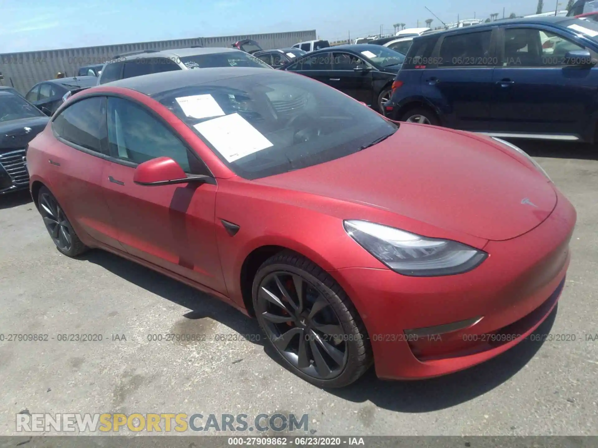 1 Photograph of a damaged car 5YJ3E1EC9LF669610 TESLA MODEL 3 2020