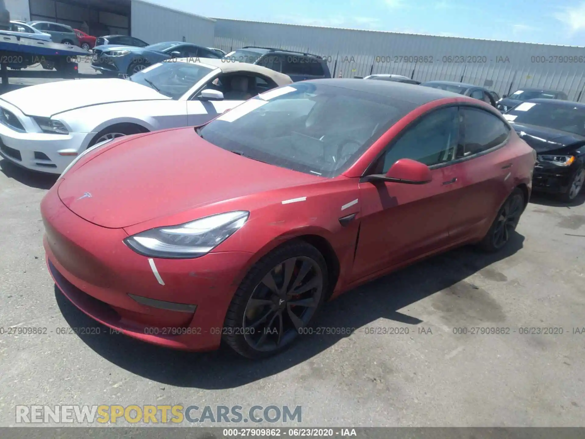 2 Photograph of a damaged car 5YJ3E1EC9LF669610 TESLA MODEL 3 2020