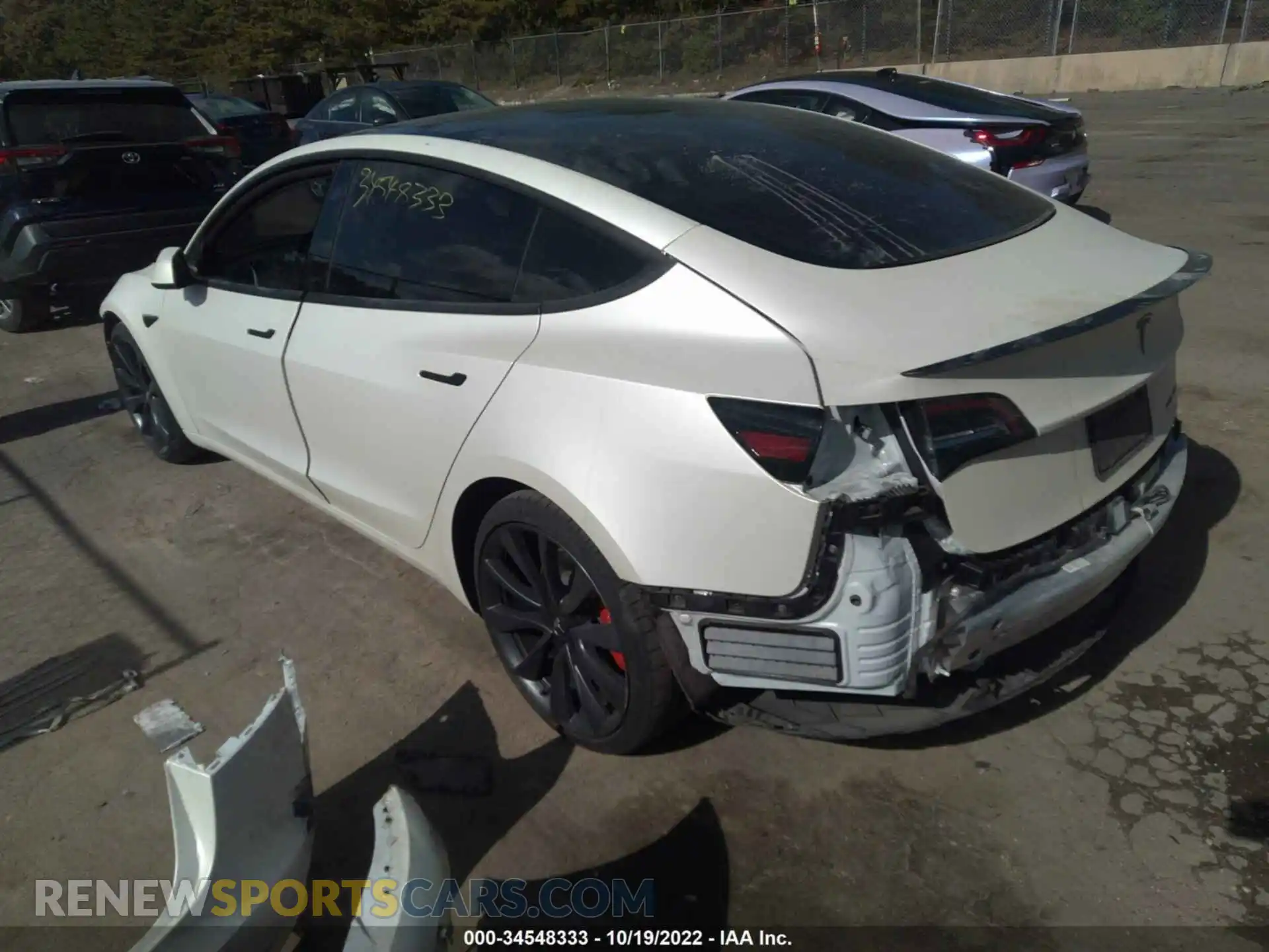 3 fotografías del automóvil dañado 5YJ3E1EC9LF714206 TESLA MODEL 3 2020
