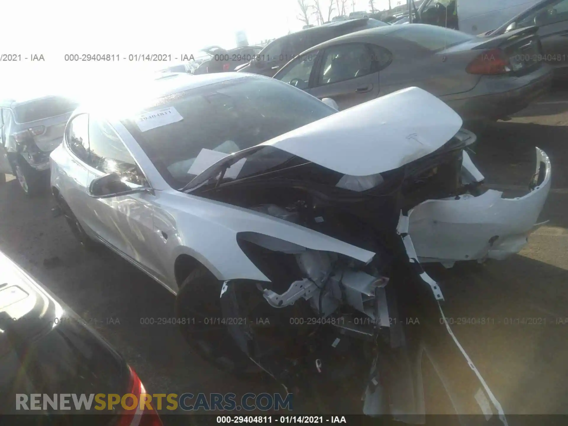 1 Photograph of a damaged car 5YJ3E1EC9LF714321 TESLA MODEL 3 2020