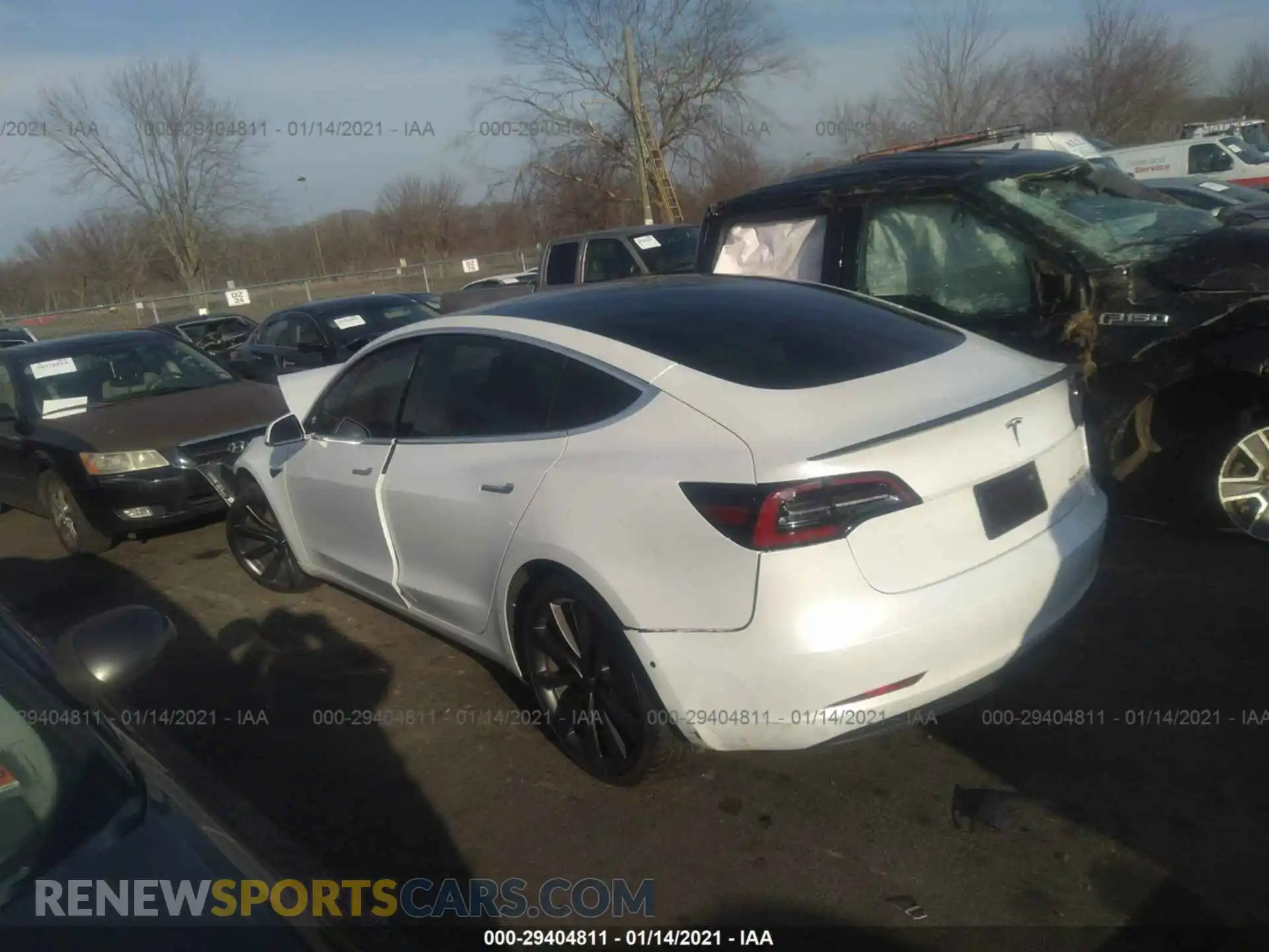 3 Photograph of a damaged car 5YJ3E1EC9LF714321 TESLA MODEL 3 2020