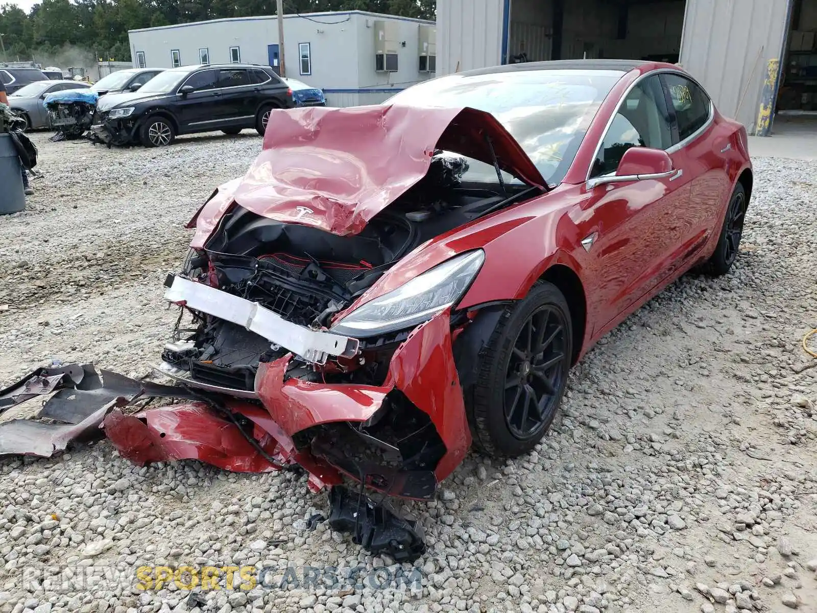 2 fotografías del automóvil dañado 5YJ3E1ECXLF586395 TESLA MODEL 3 2020
