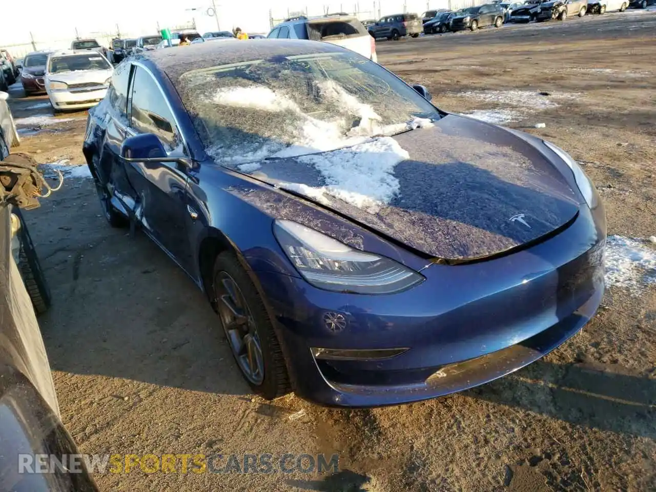 1 Photograph of a damaged car 5YJ3E1ECXLF586588 TESLA MODEL 3 2020