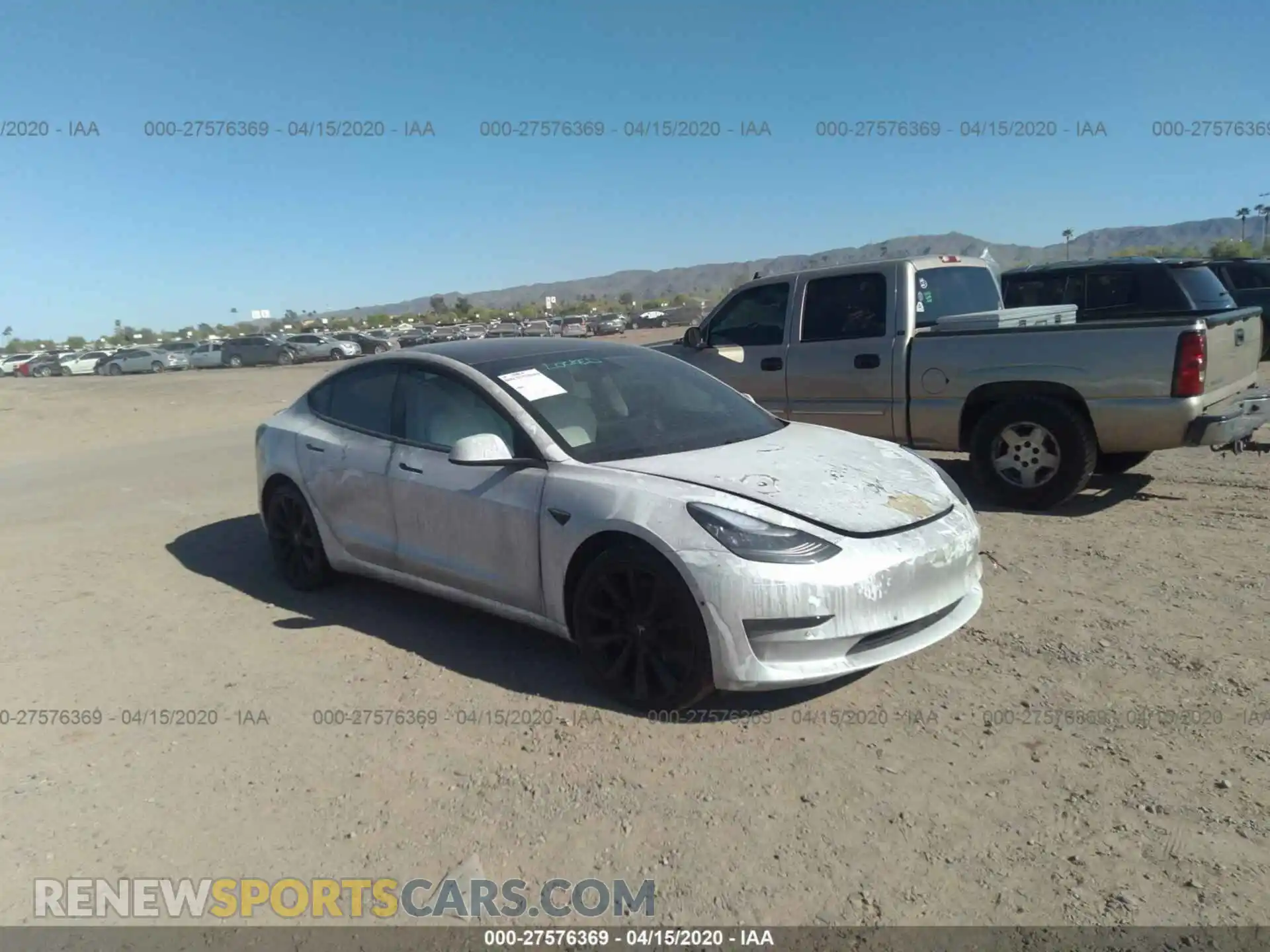 1 Photograph of a damaged car 5YJ3E1ECXLF624899 TESLA MODEL 3 2020